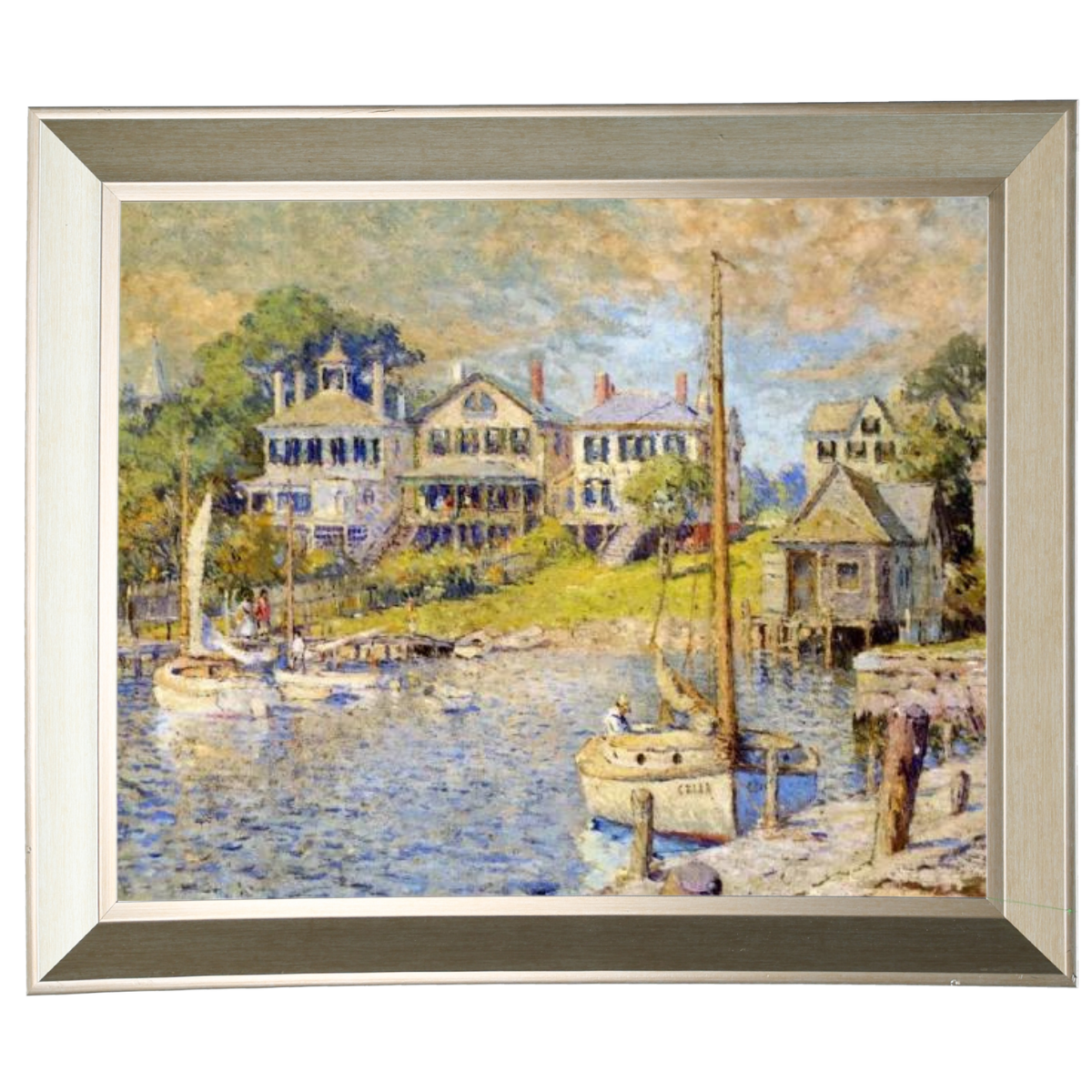 At Edgartown, Martha's Vinyard - Vintage Wandkunstdrucke Dekor für Wohnzimmer