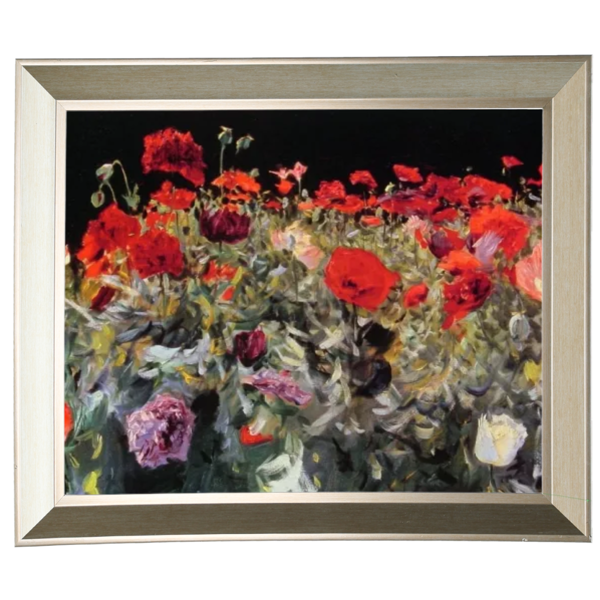 Poppies- Metall Blumen Wandkunstdrucke Dekor für Wohnzimmer