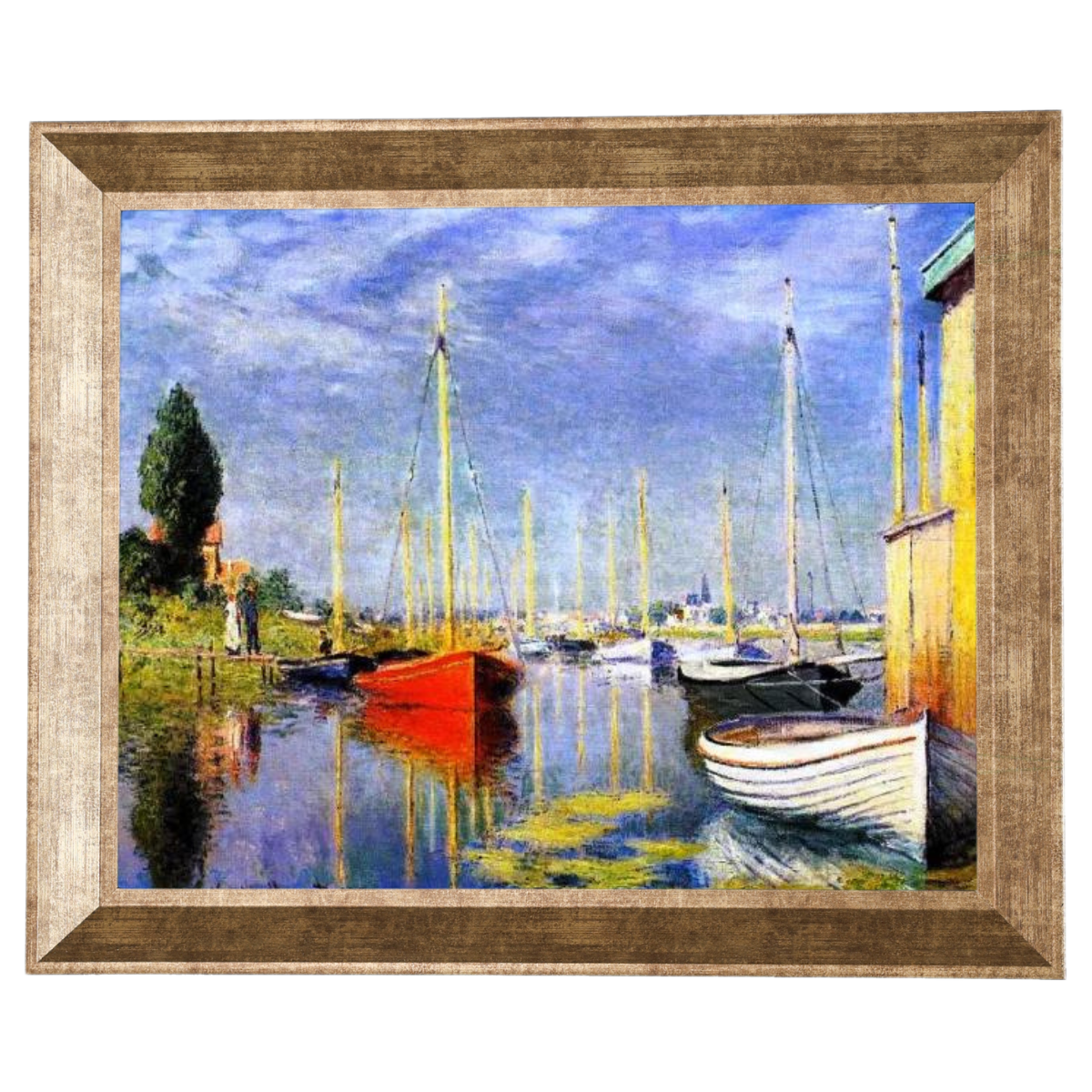 Yachts At Argenteuil - Vintage Wandkunstdrucke Dekor für Wohnzimmer