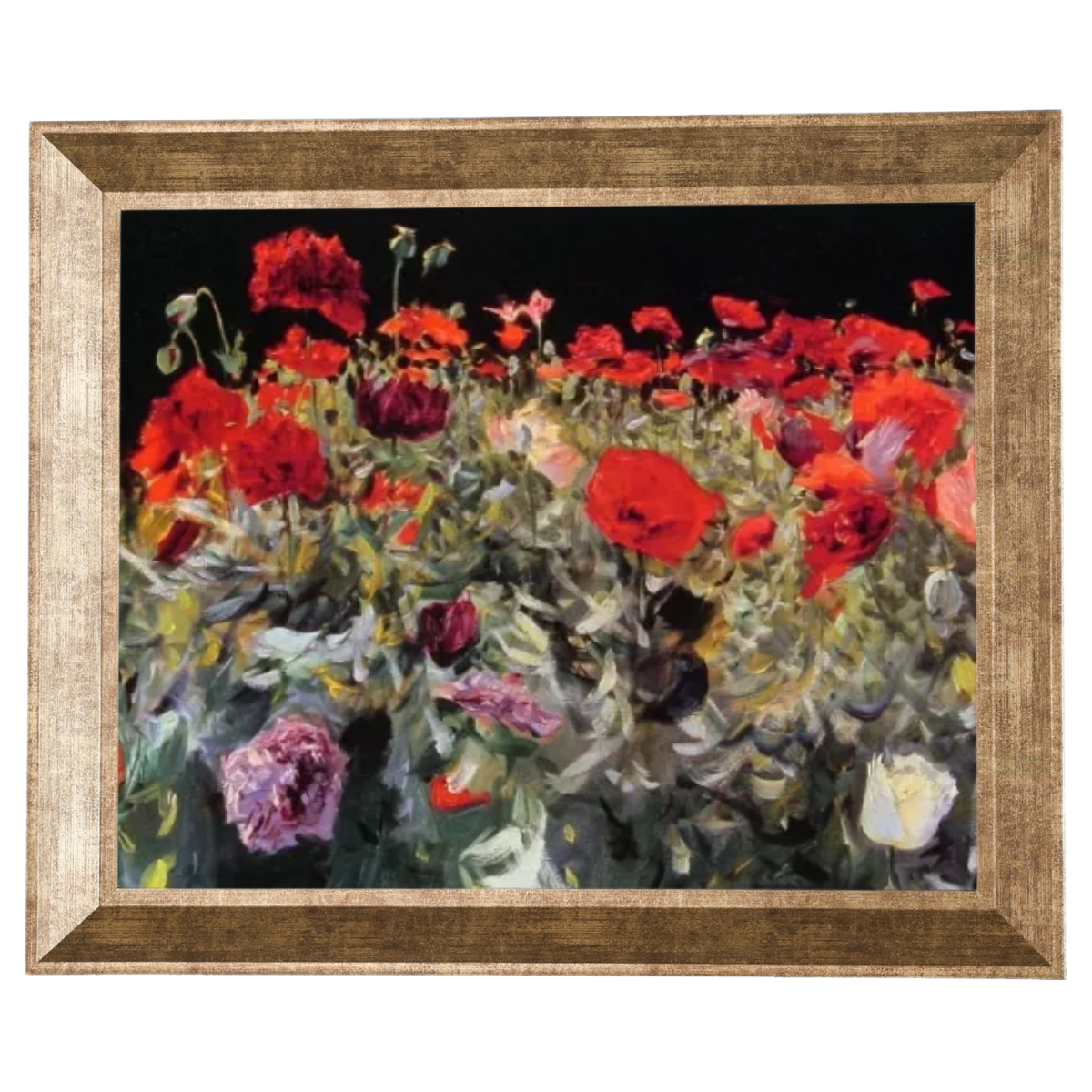 Poppies- Metall Blumen Wandkunstdrucke Dekor für Wohnzimmer