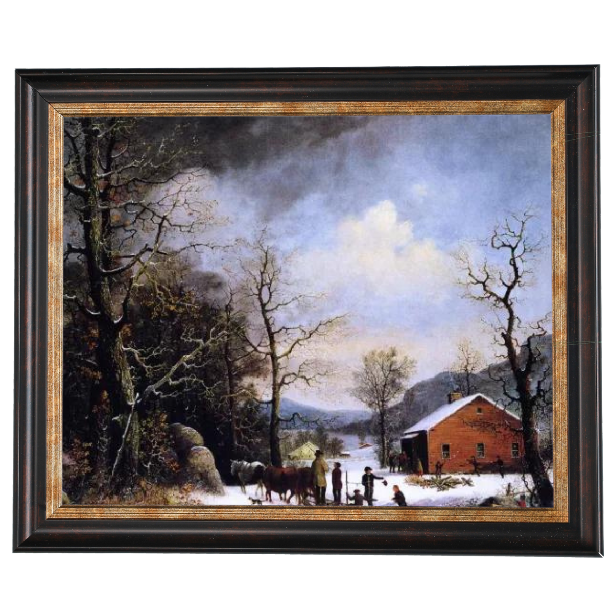 WINTER SCENE - Vintage Winter Wandkunstdrucke Dekor für Wohnzimmer