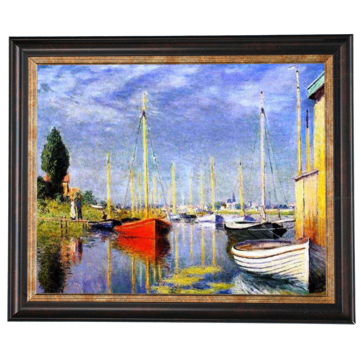 Yachts At Argenteuil - Vintage Wandkunstdrucke Dekor für Wohnzimmer