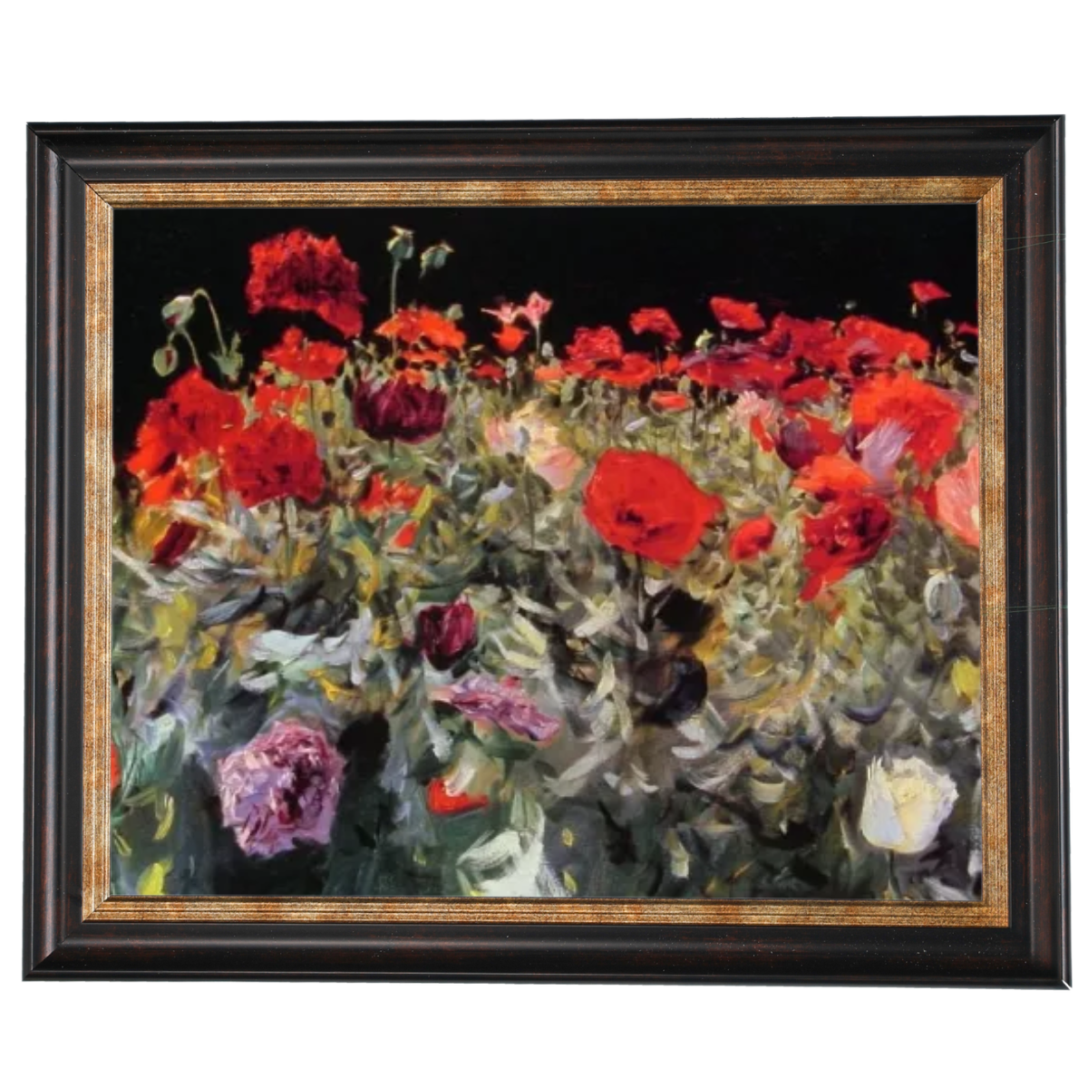 Poppies- Metall Blumen Wandkunstdrucke Dekor für Wohnzimmer