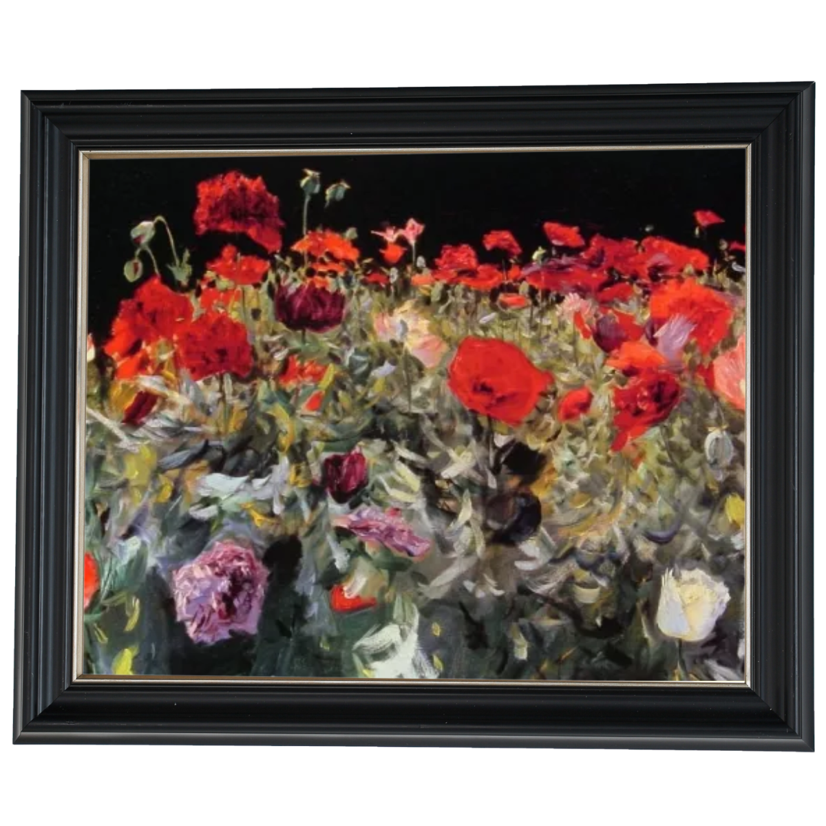 Poppies- Metall Blumen Wandkunstdrucke Dekor für Wohnzimmer