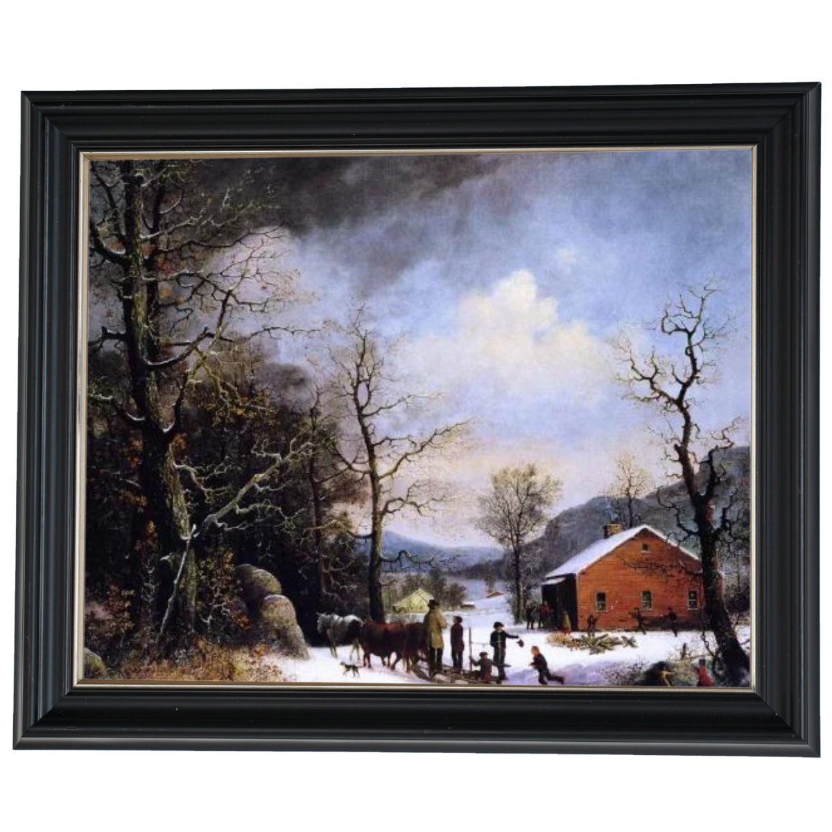 WINTER SCENE - Vintage Winter Wandkunstdrucke Dekor für Wohnzimmer