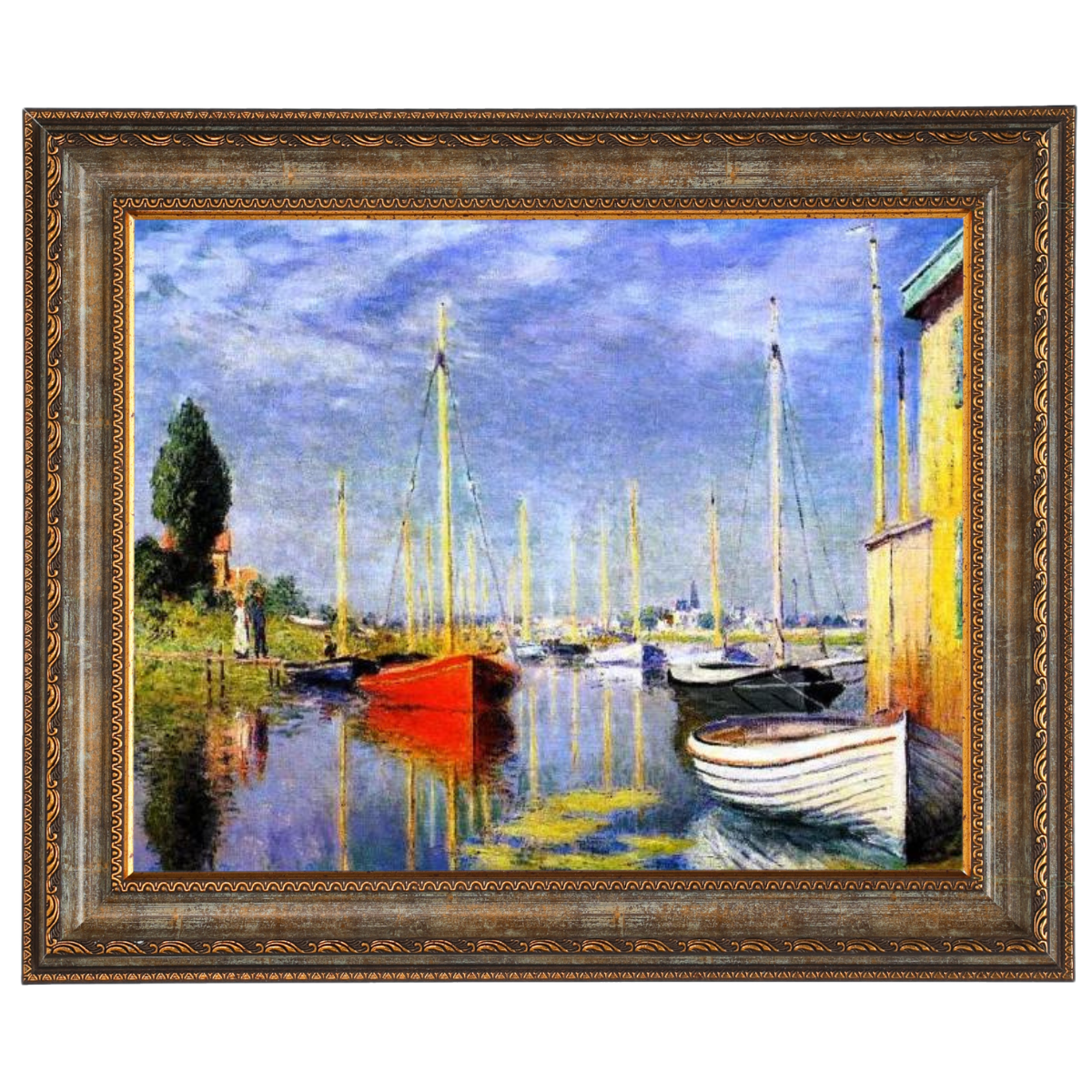 Yachts At Argenteuil - Vintage Wandkunstdrucke Dekor für Wohnzimmer