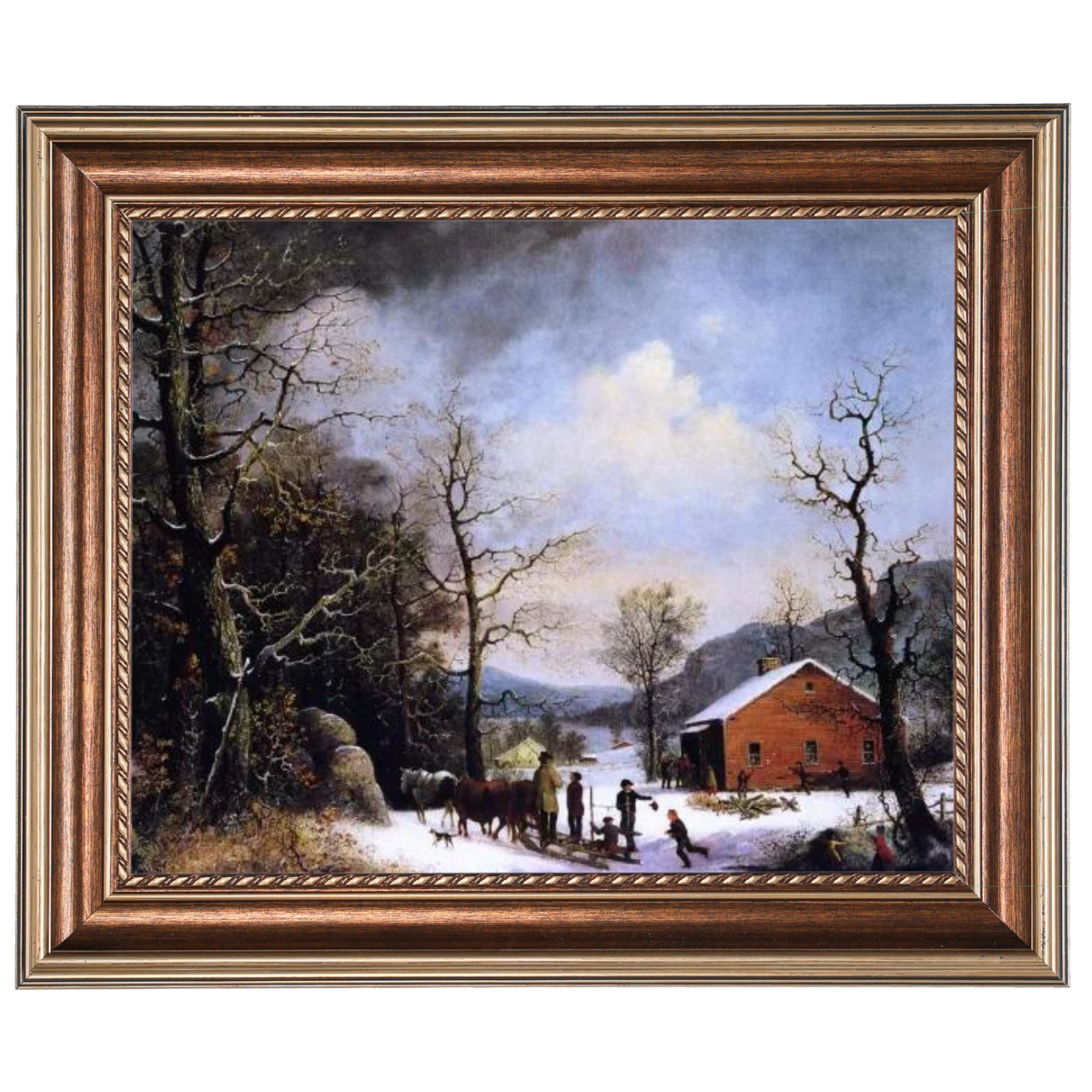 WINTER SCENE - Vintage Winter Wandkunstdrucke Dekor für Wohnzimmer