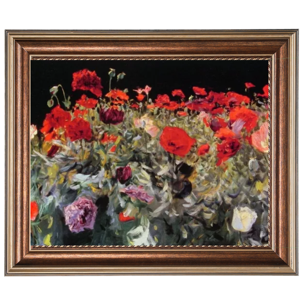 Poppies- Metall Blumen Wandkunstdrucke Dekor für Wohnzimmer