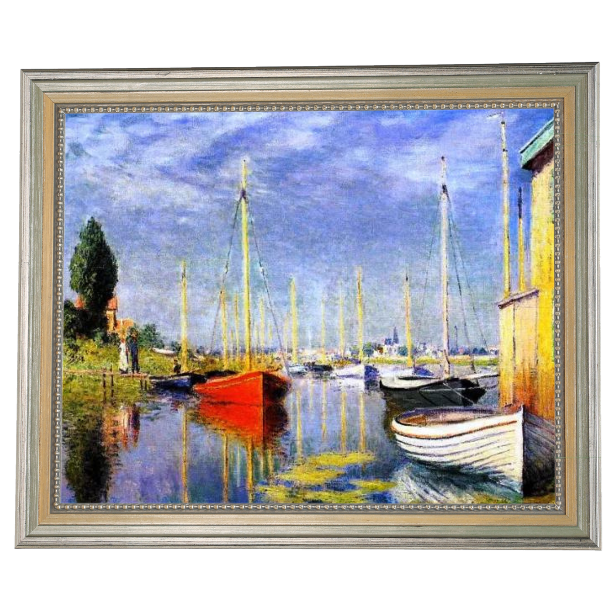 Yachts At Argenteuil - Vintage Wandkunstdrucke Dekor für Wohnzimmer