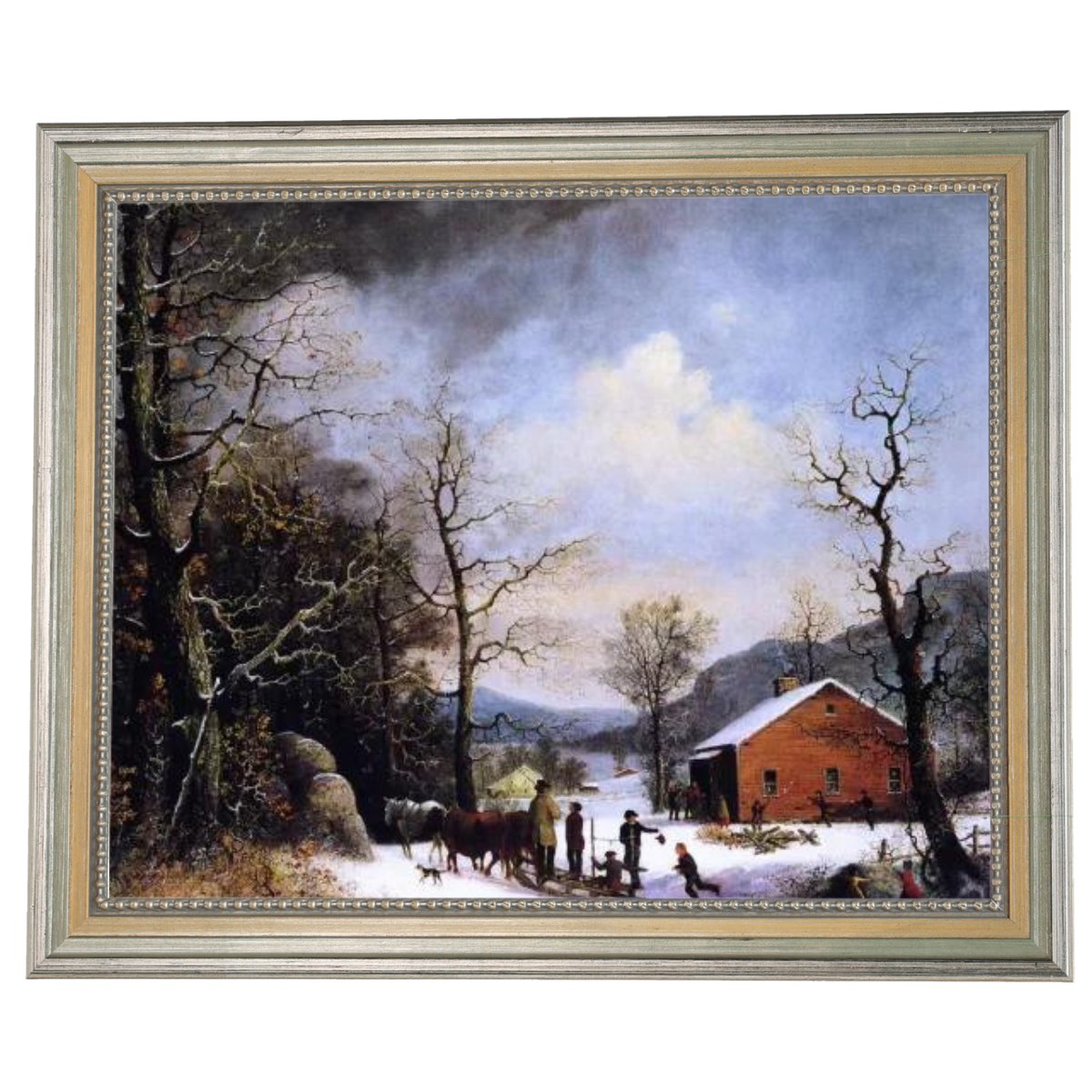 WINTER SCENE - Vintage Winter Wandkunstdrucke Dekor für Wohnzimmer