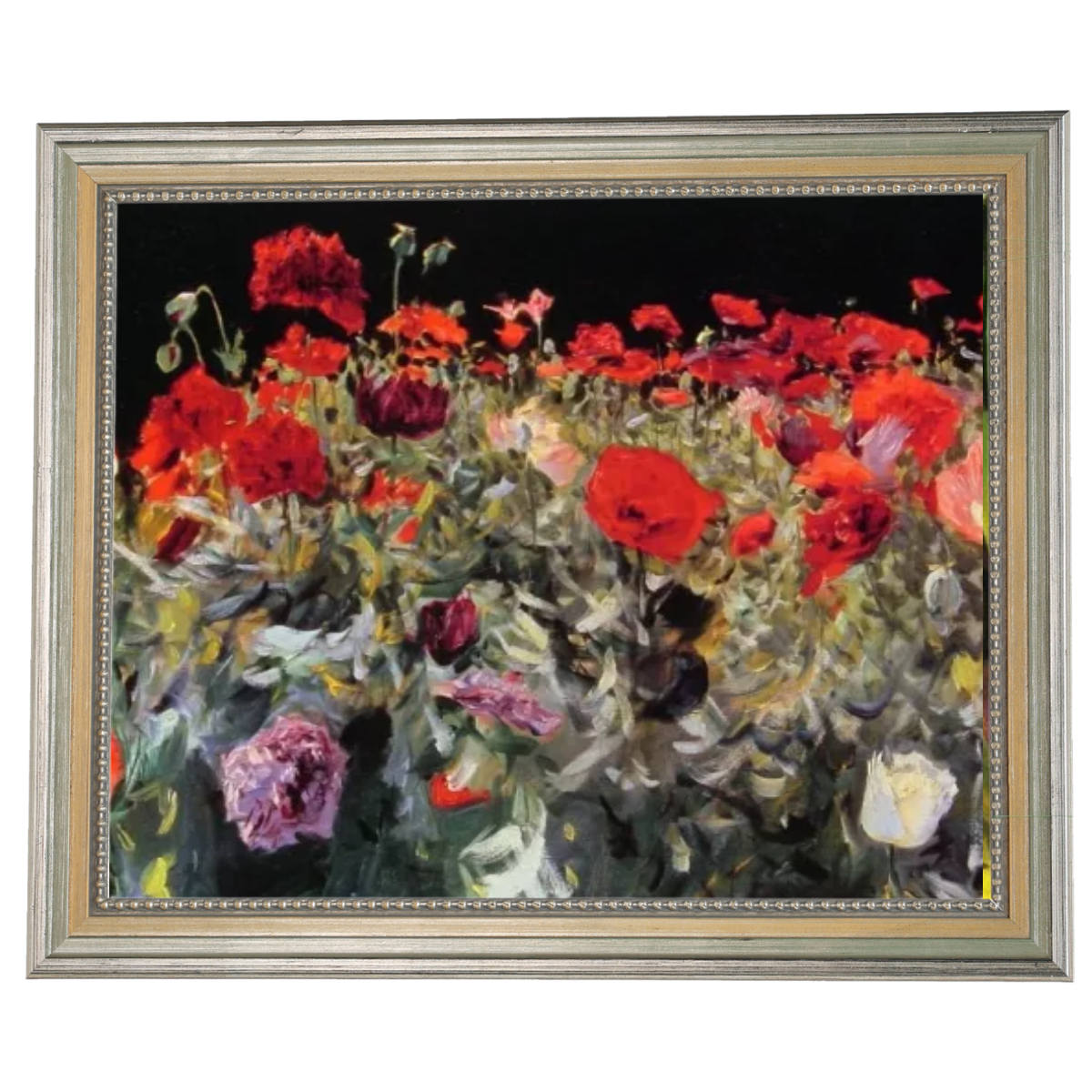 Poppies- Metall Blumen Wandkunstdrucke Dekor für Wohnzimmer