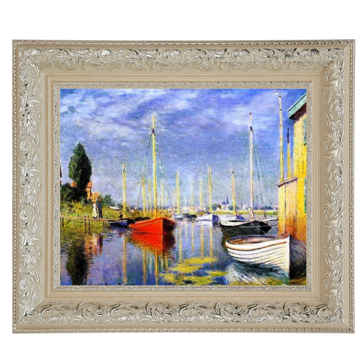 Yachts At Argenteuil - Vintage Wandkunstdrucke Dekor für Wohnzimmer