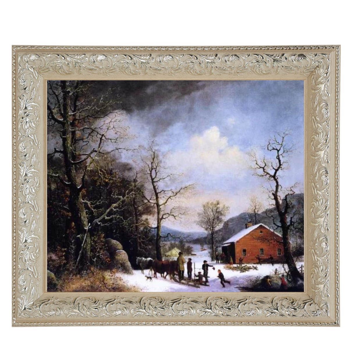 WINTER SCENE - Vintage Winter Wandkunstdrucke Dekor für Wohnzimmer