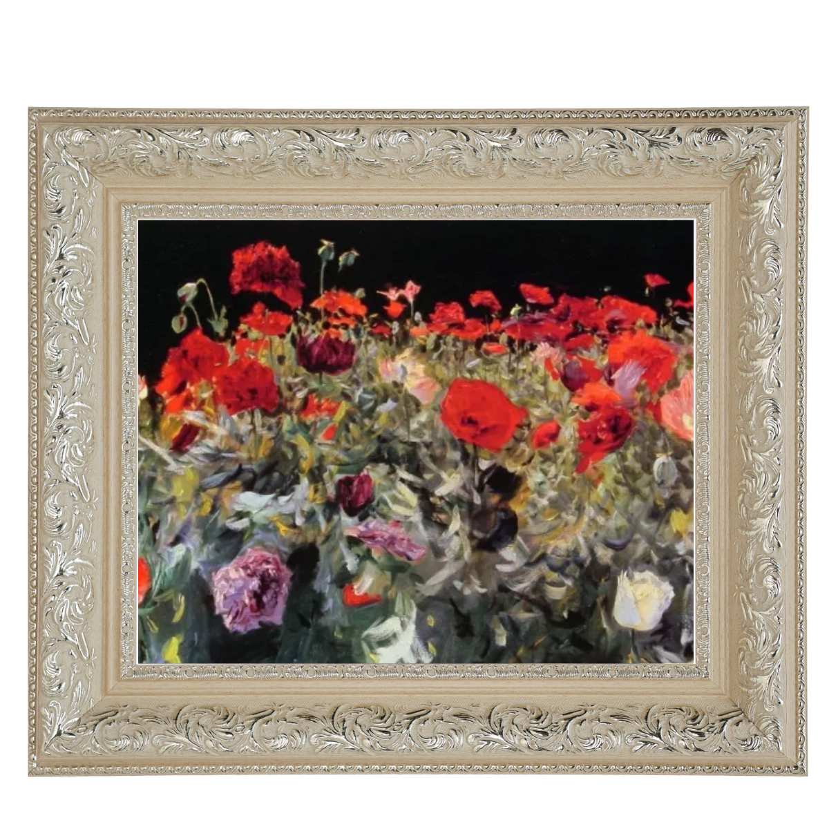 Poppies- Metall Blumen Wandkunstdrucke Dekor für Wohnzimmer