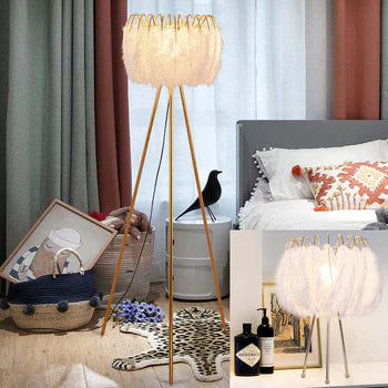 O'Moore Modern Feder Stehlampe/Tischlampe, Schlafzimmer/Wohnzimmer