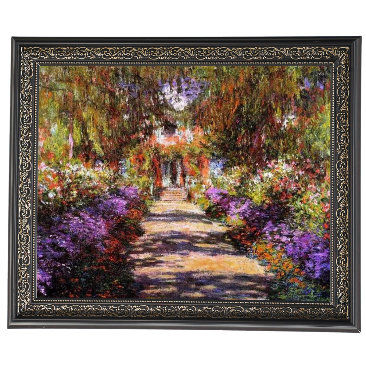 PFAD IN MONET'S GARDEN IN GIVERNY - Vintage Wandkunstdrucke Dekor für Wohnzimmer