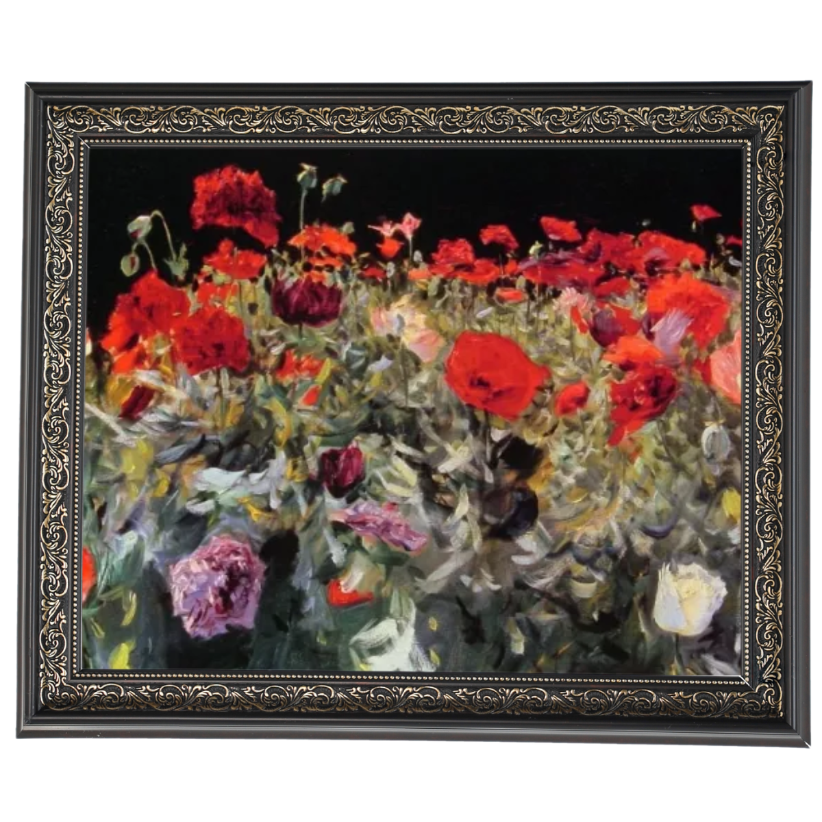 Poppies- Metall Blumen Wandkunstdrucke Dekor für Wohnzimmer