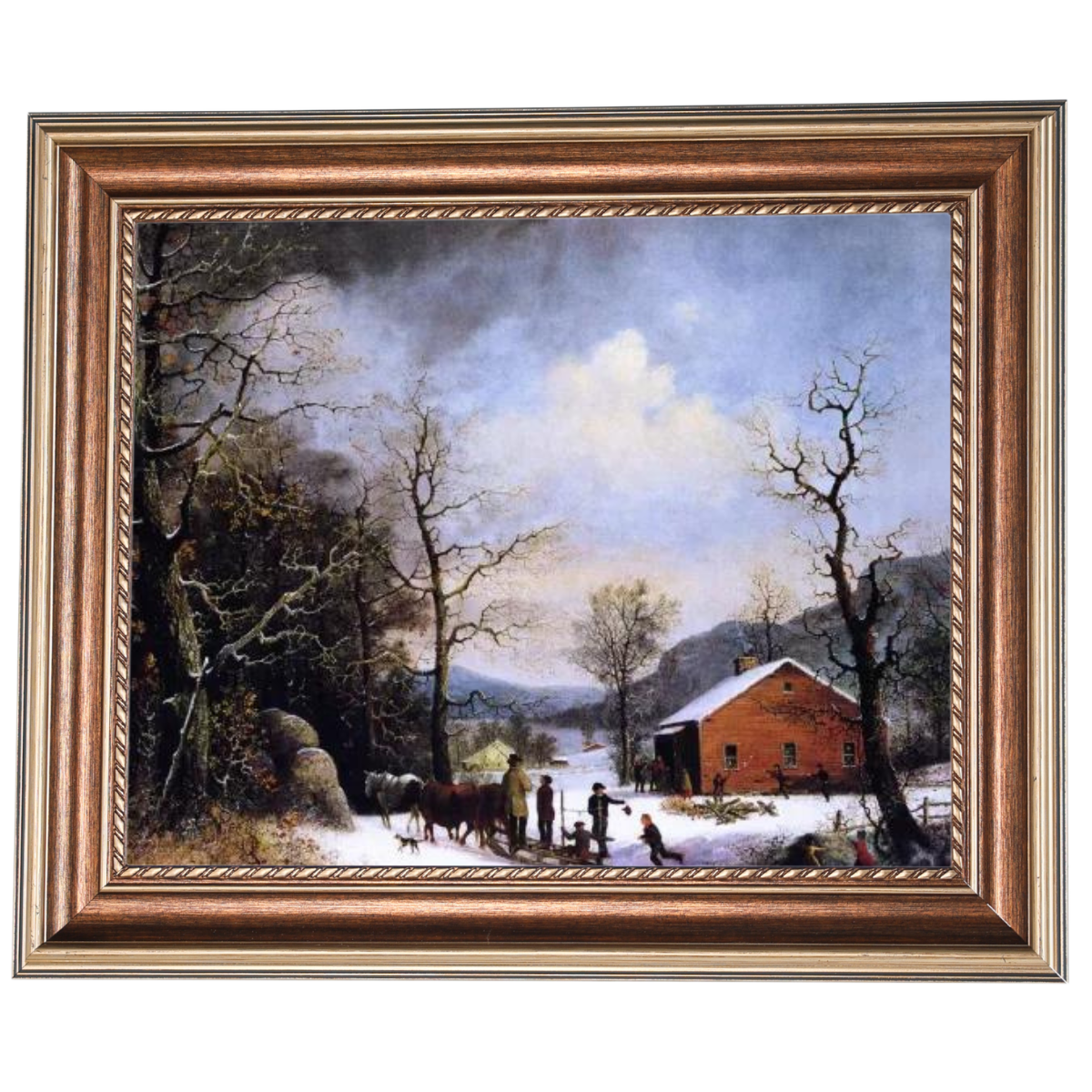 WINTER SCENE - Vintage Winter Wandkunstdrucke Dekor für Wohnzimmer