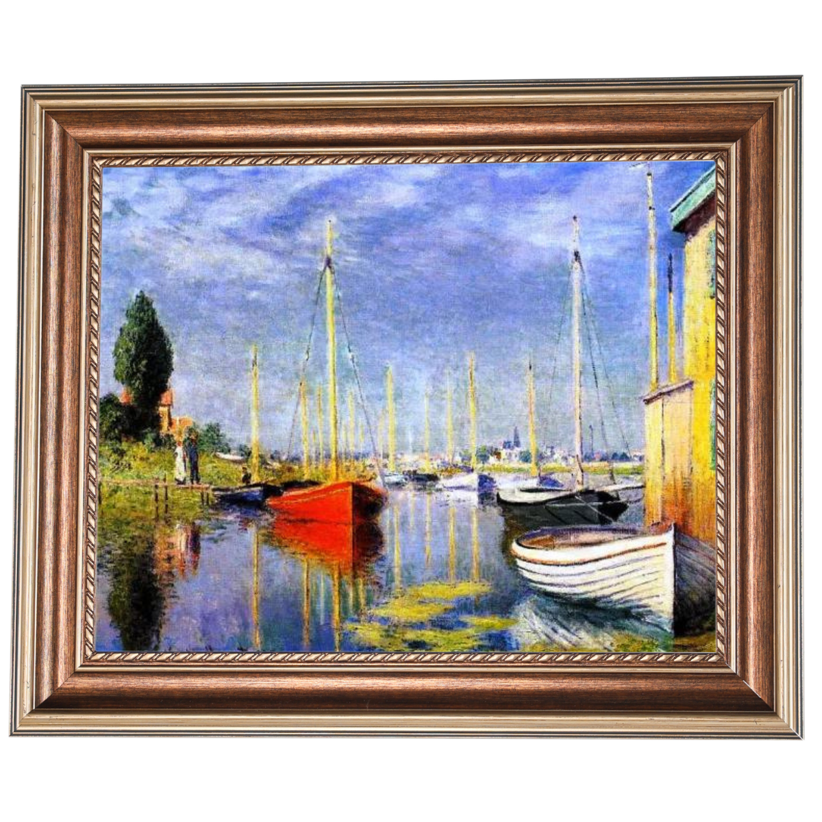 Yachts At Argenteuil - Vintage Wandkunstdrucke Dekor für Wohnzimmer