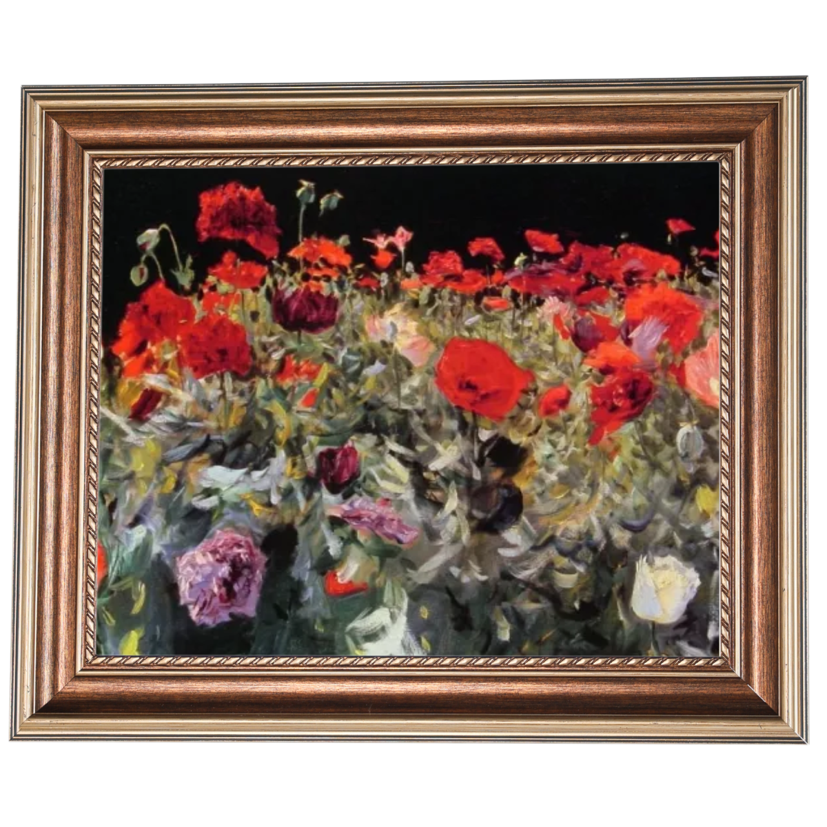 Poppies- Metall Blumen Wandkunstdrucke Dekor für Wohnzimmer