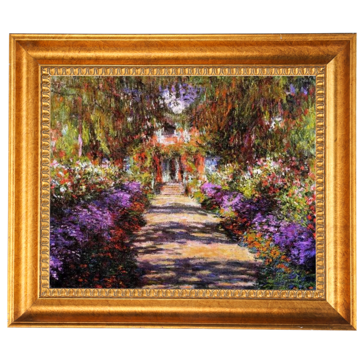 PFAD IN MONET'S GARDEN IN GIVERNY - Vintage Wandkunstdrucke Dekor für Wohnzimmer