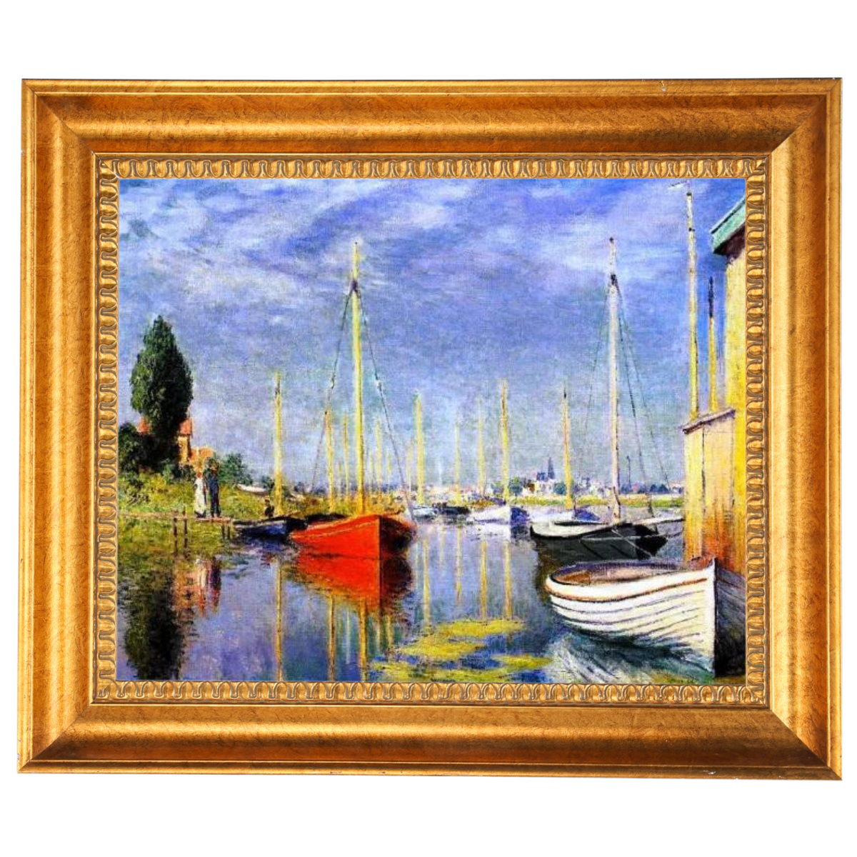 Yachts At Argenteuil - Vintage Wandkunstdrucke Dekor für Wohnzimmer