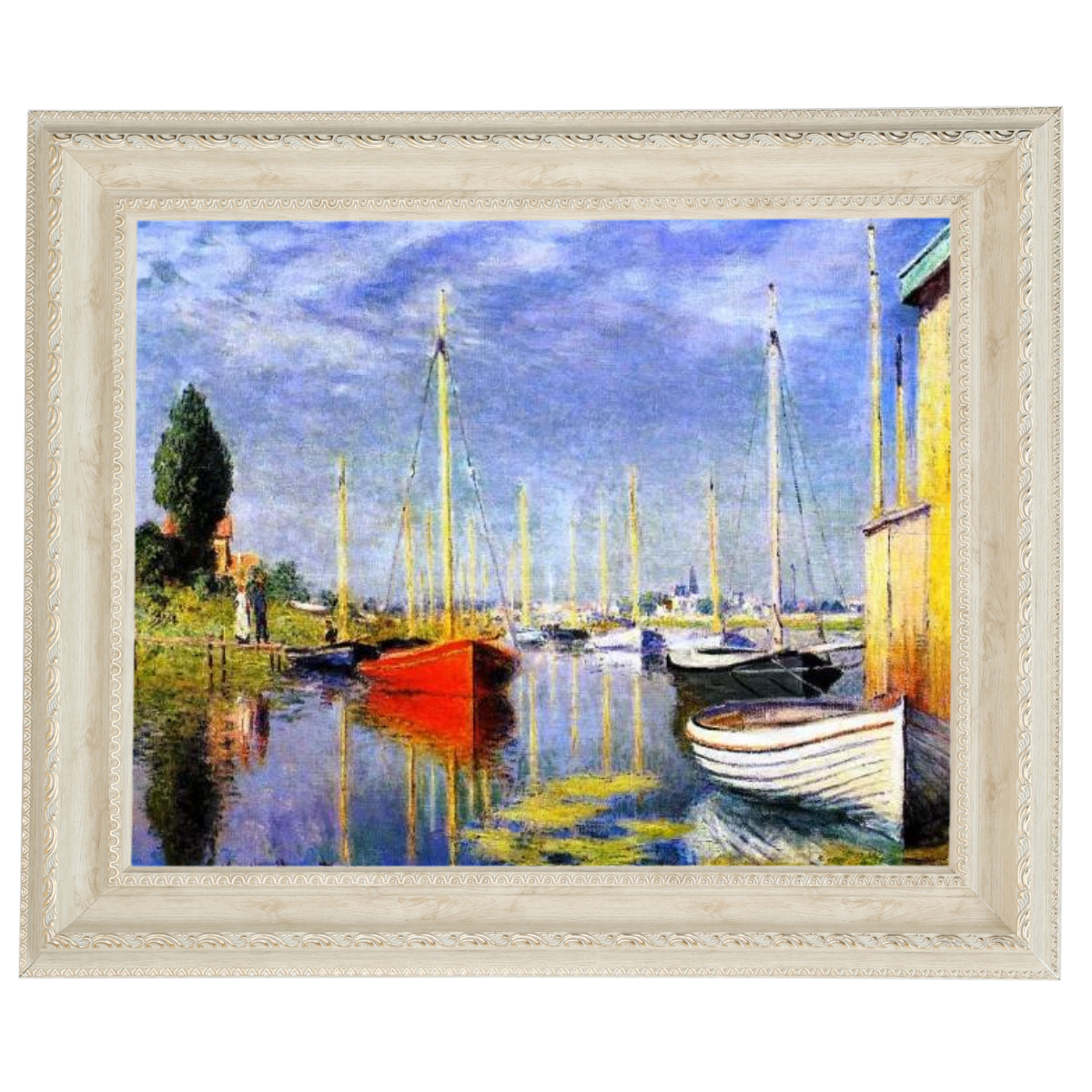 Yachts At Argenteuil - Vintage Wandkunstdrucke Dekor für Wohnzimmer