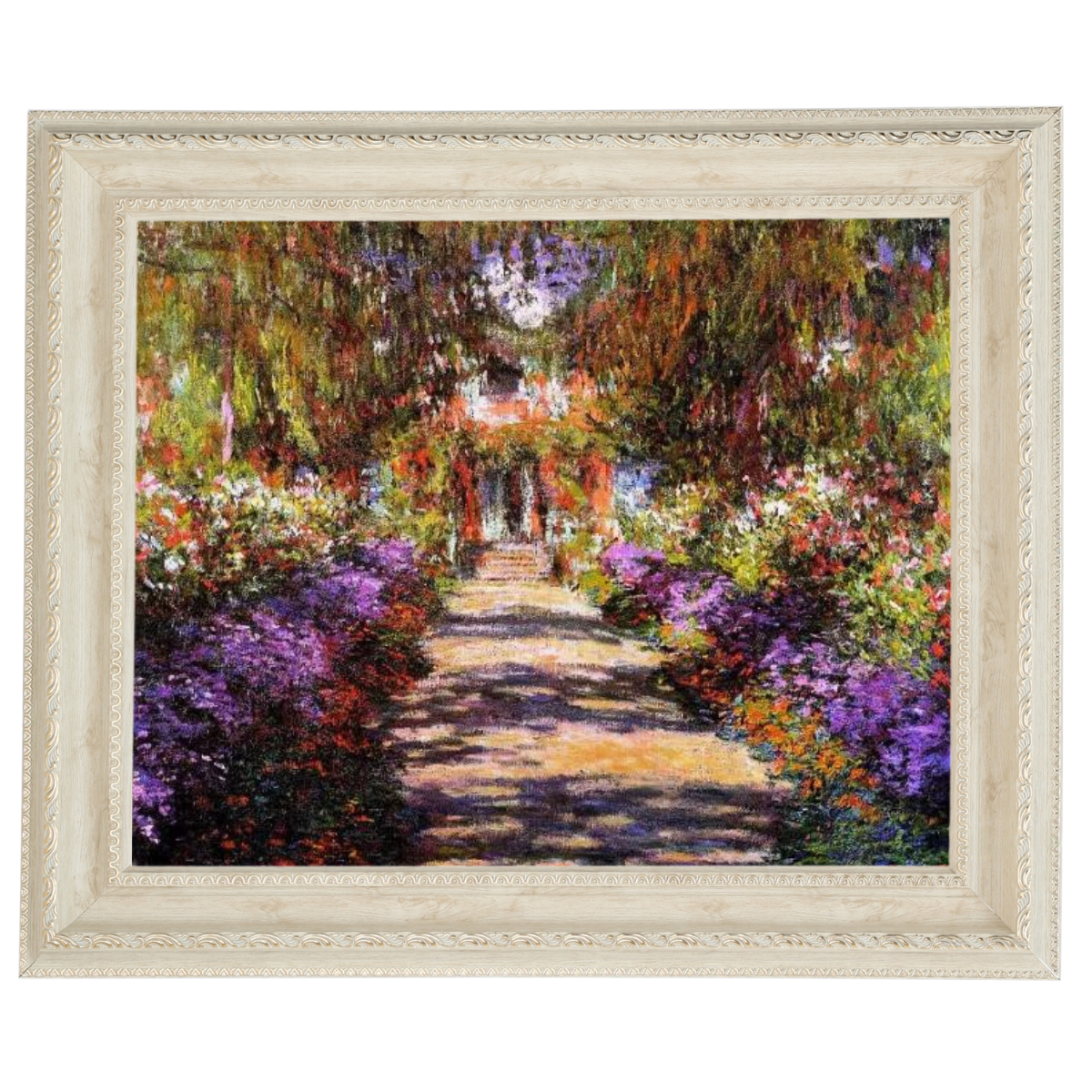 PFAD IN MONET'S GARDEN IN GIVERNY - Vintage Wandkunstdrucke Dekor für Wohnzimmer