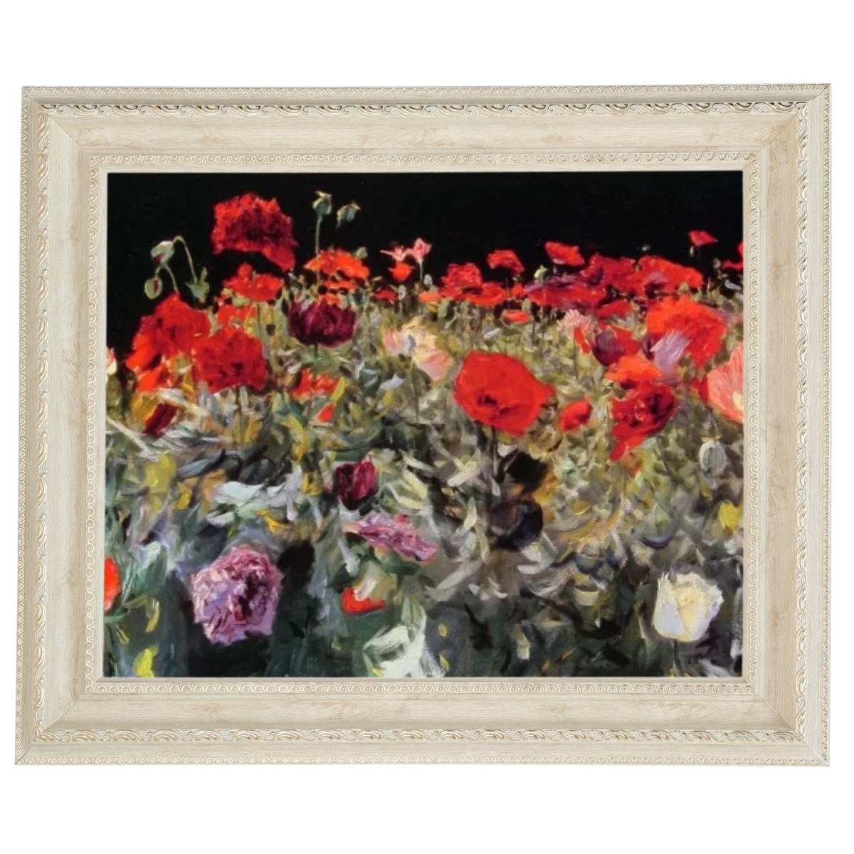 Poppies- Metall Blumen Wandkunstdrucke Dekor für Wohnzimmer