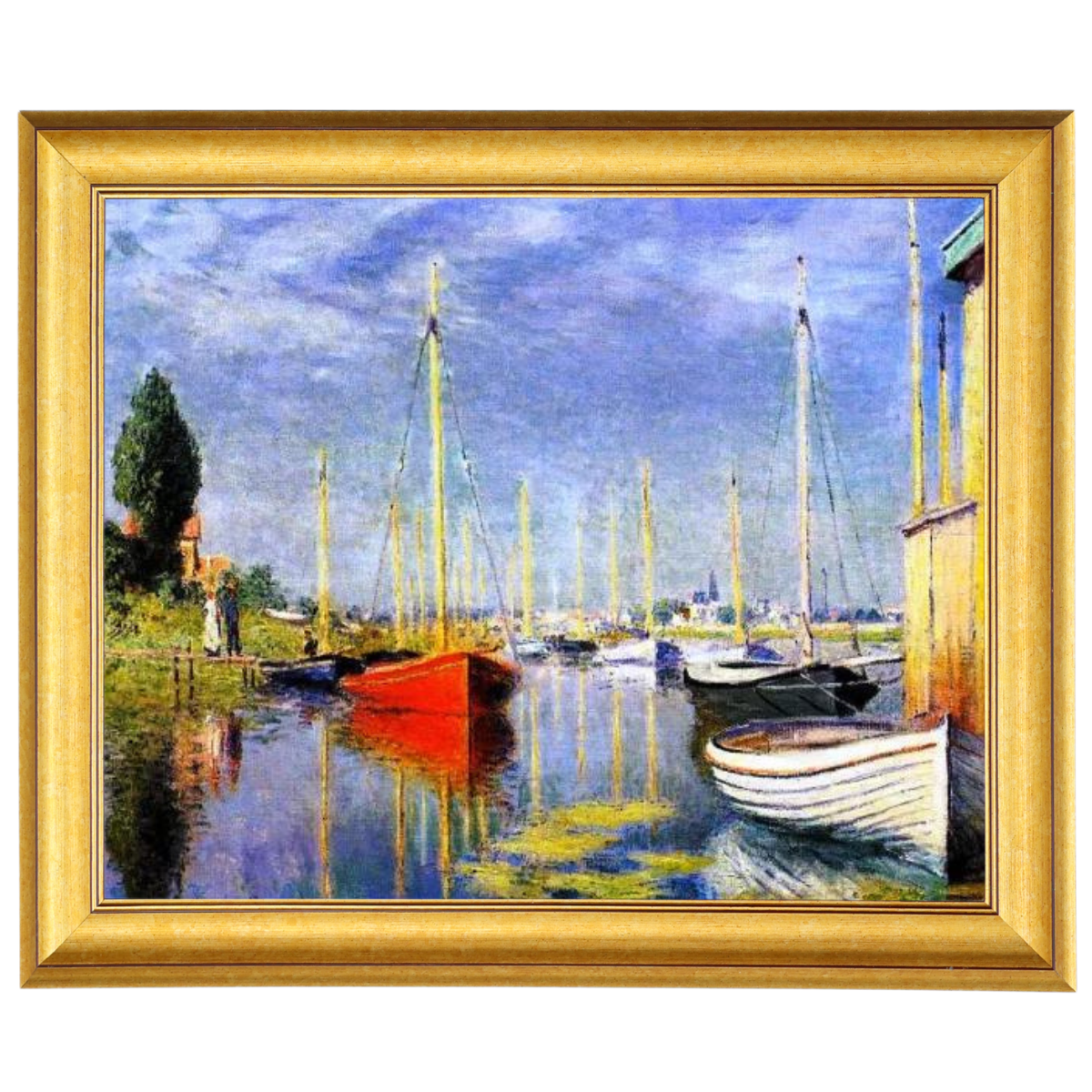 Yachts At Argenteuil - Vintage Wandkunstdrucke Dekor für Wohnzimmer