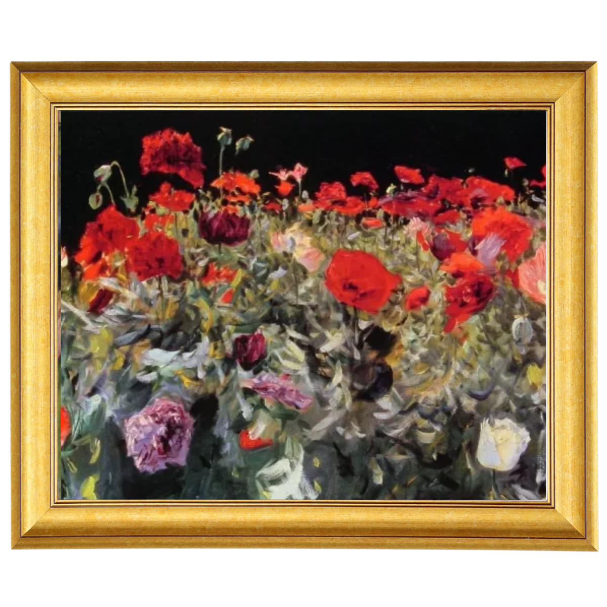 Poppies- Metall Blumen Wandkunstdrucke Dekor für Wohnzimmer