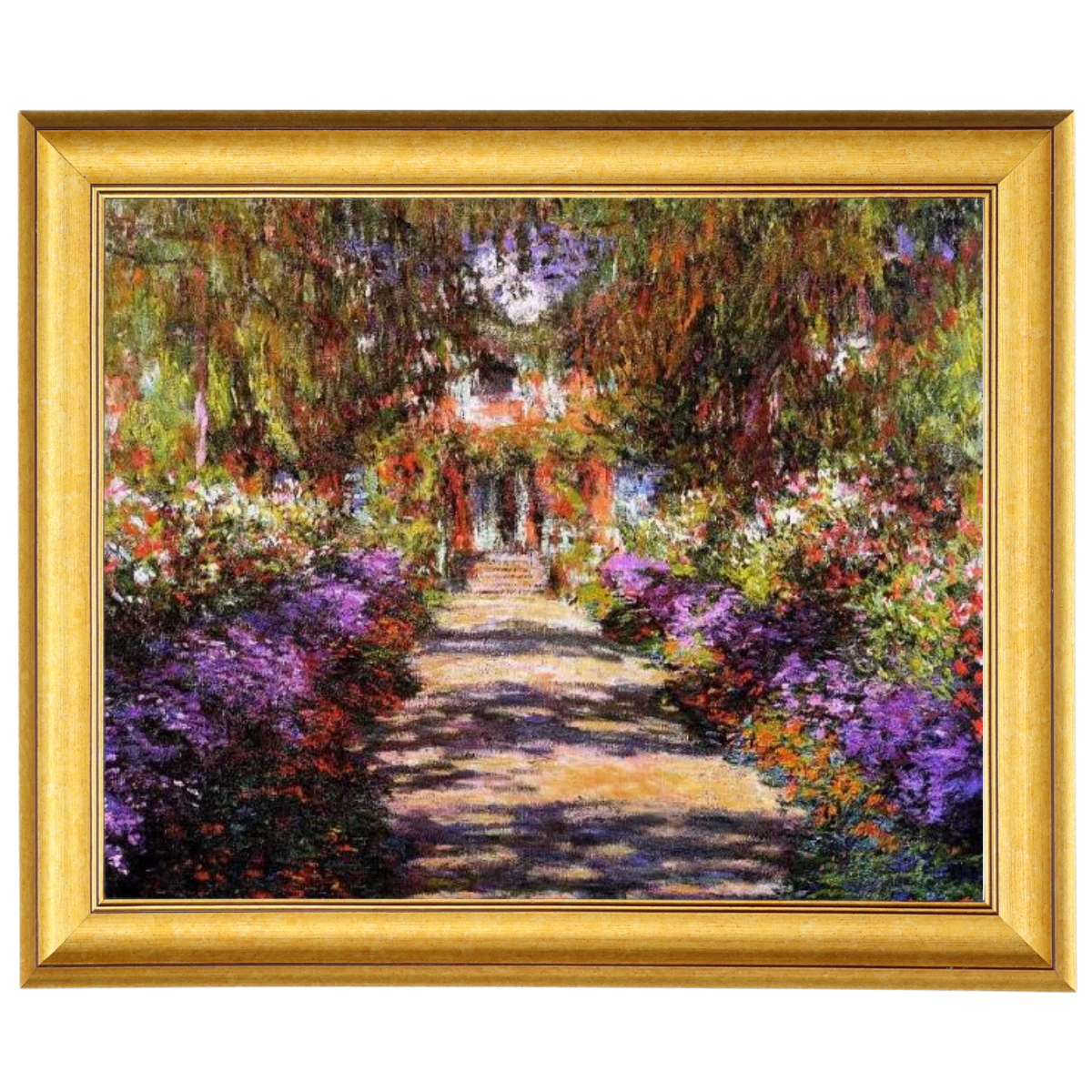 PFAD IN MONET'S GARDEN IN GIVERNY - Vintage Wandkunstdrucke Dekor für Wohnzimmer