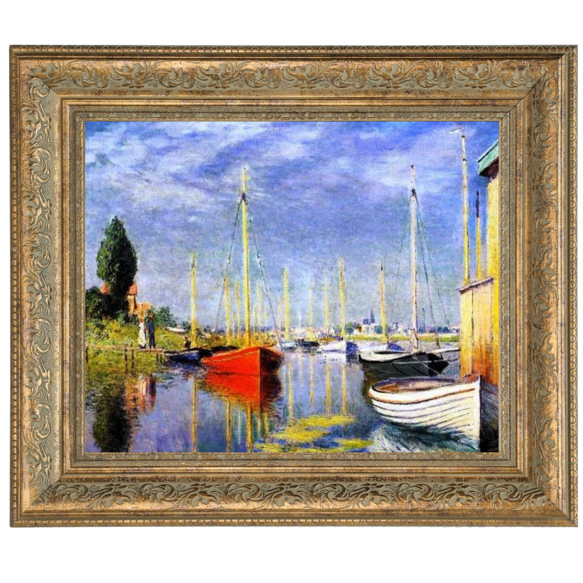 Yachts At Argenteuil - Vintage Wandkunstdrucke Dekor für Wohnzimmer