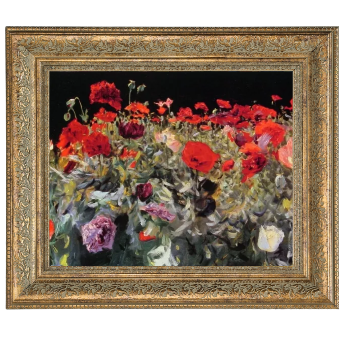 Poppies- Metall Blumen Wandkunstdrucke Dekor für Wohnzimmer