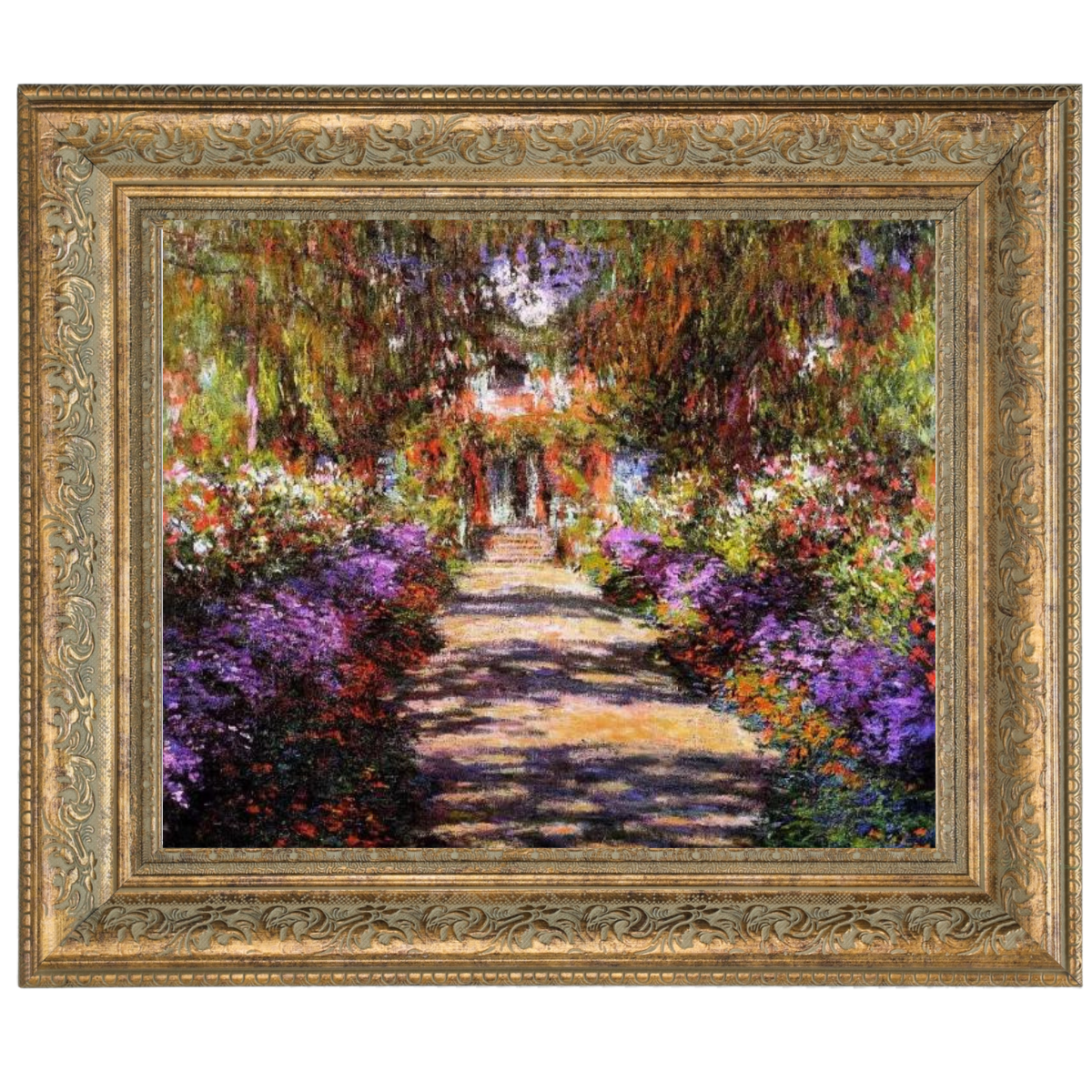 PFAD IN MONET'S GARDEN IN GIVERNY - Vintage Wandkunstdrucke Dekor für Wohnzimmer