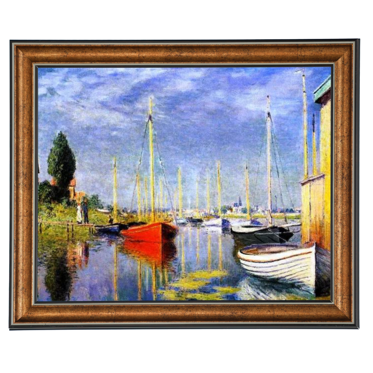 Yachts At Argenteuil - Vintage Wandkunstdrucke Dekor für Wohnzimmer