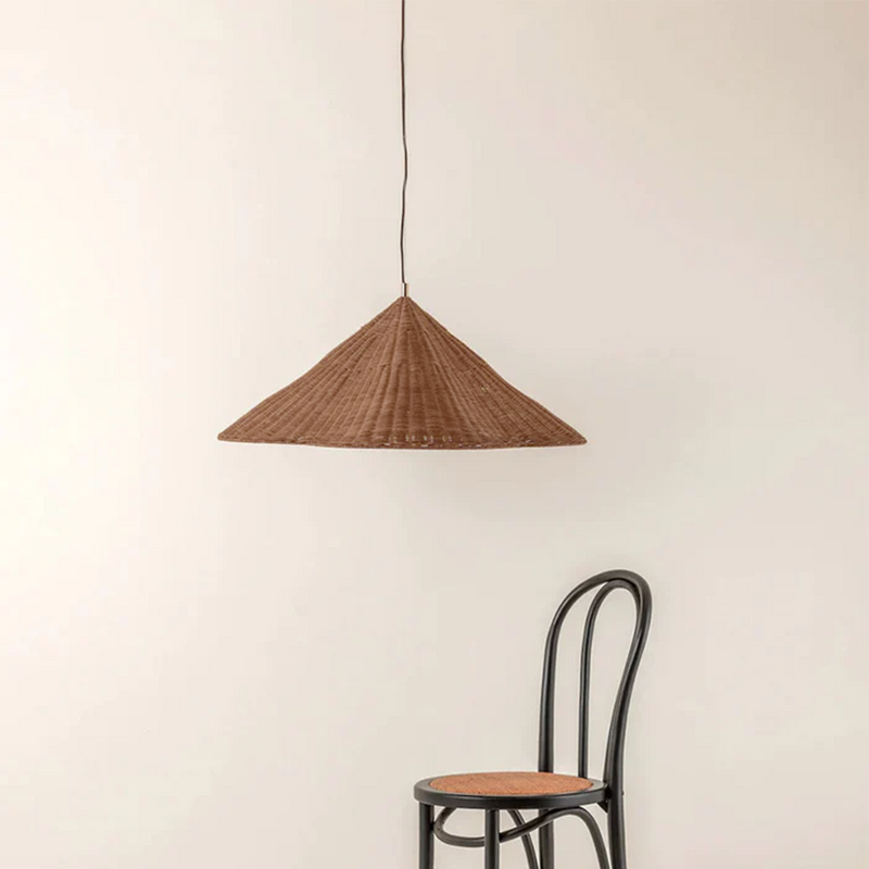 Muto Vintage Rattan Pendelleuchte Schlafzimmer Wohnzimmer