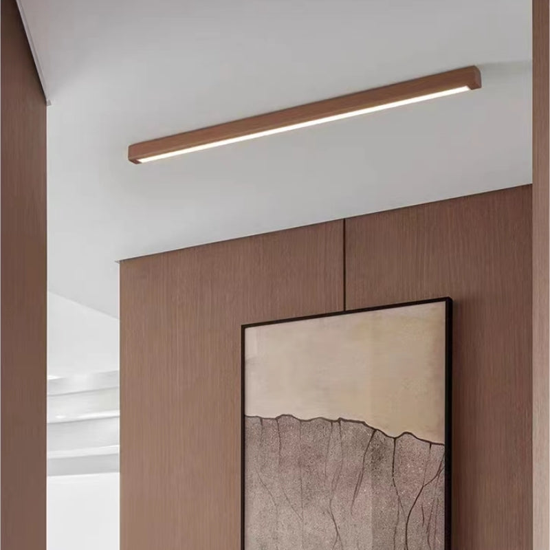 Edge Modern Linear LED Deckenleuchte Holz Schlaf/Wohnzimmer