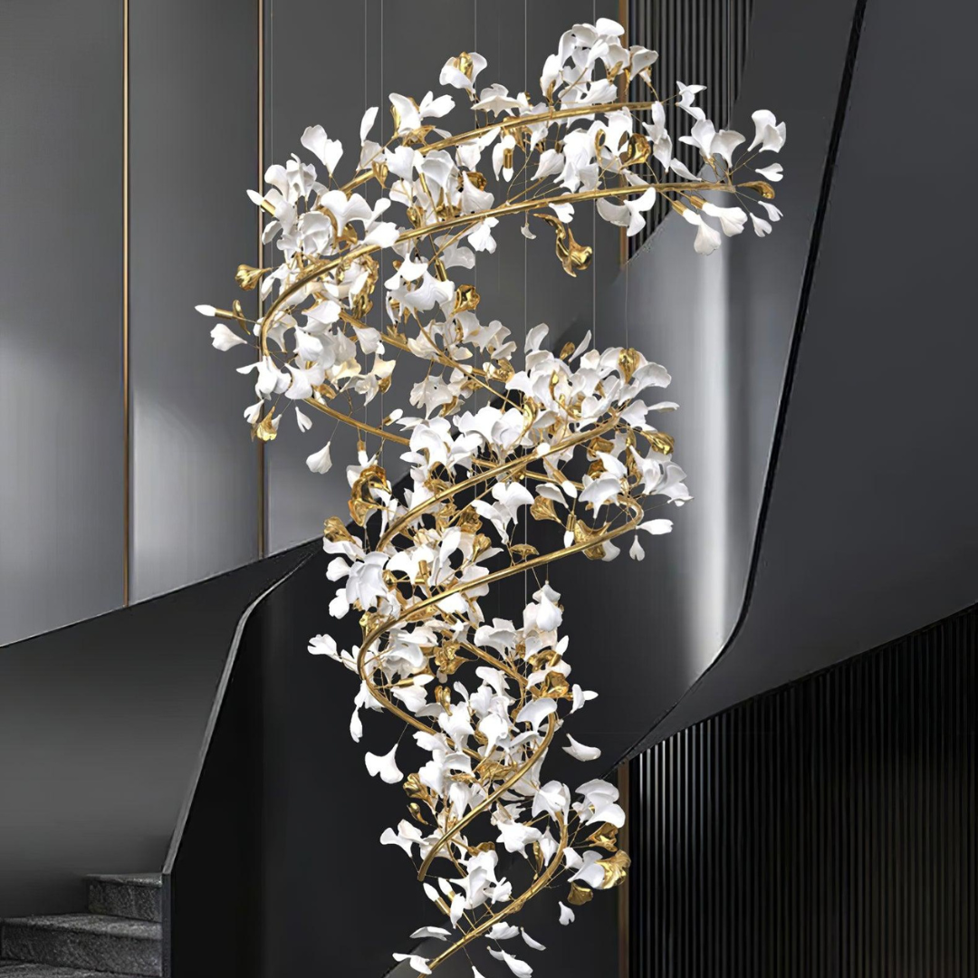 Olivia AntGlo Modern Gold Kronleuchter, aus Metall&Keramik