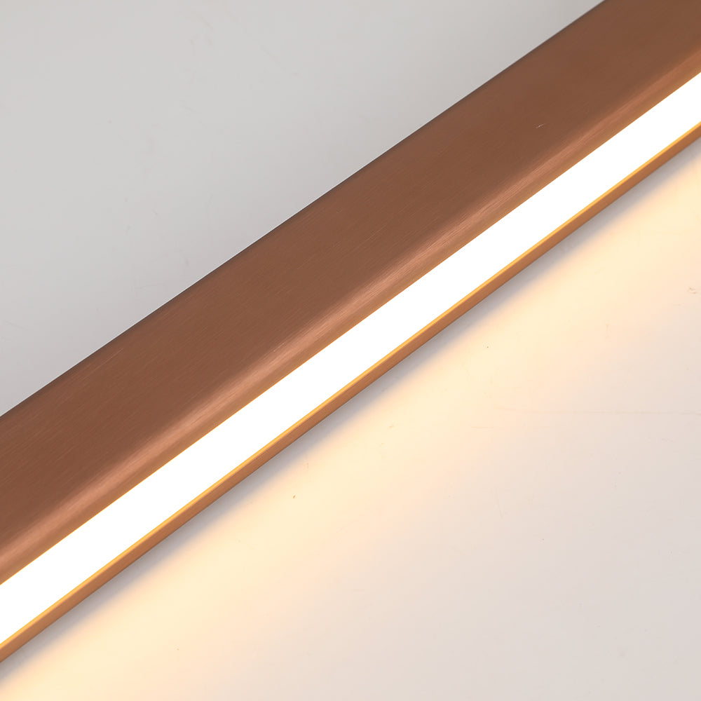 Edge Moderne LED Pendelleuchte Linear Schwarz/Braun Esszimmer Metall