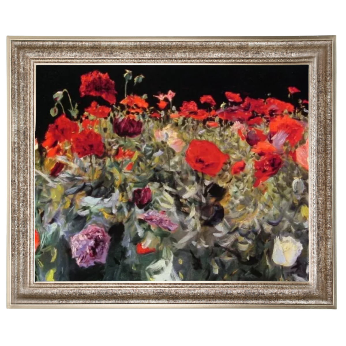 Poppies- Metall Blumen Wandkunstdrucke Dekor für Wohnzimmer