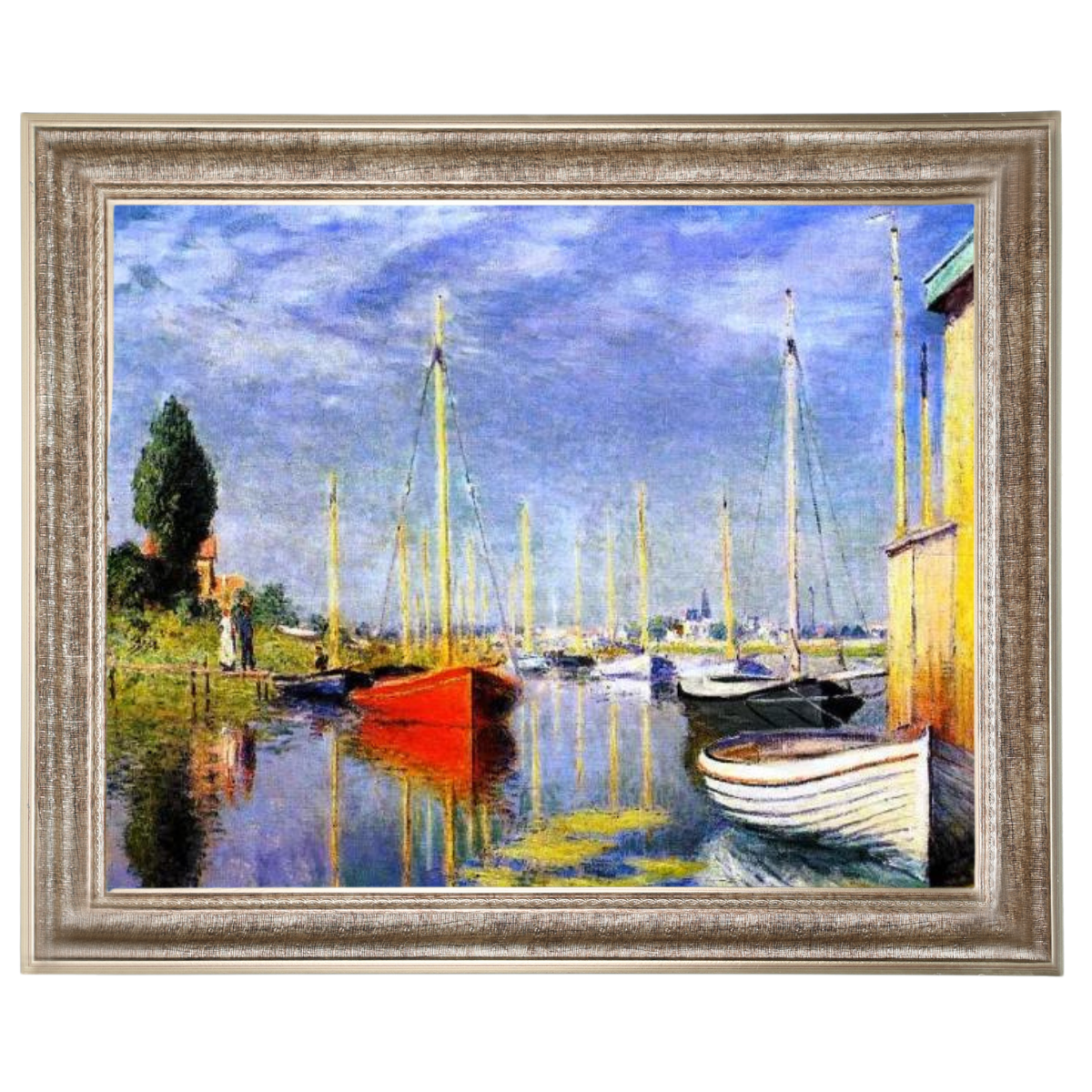 Yachts At Argenteuil - Vintage Wandkunstdrucke Dekor für Wohnzimmer