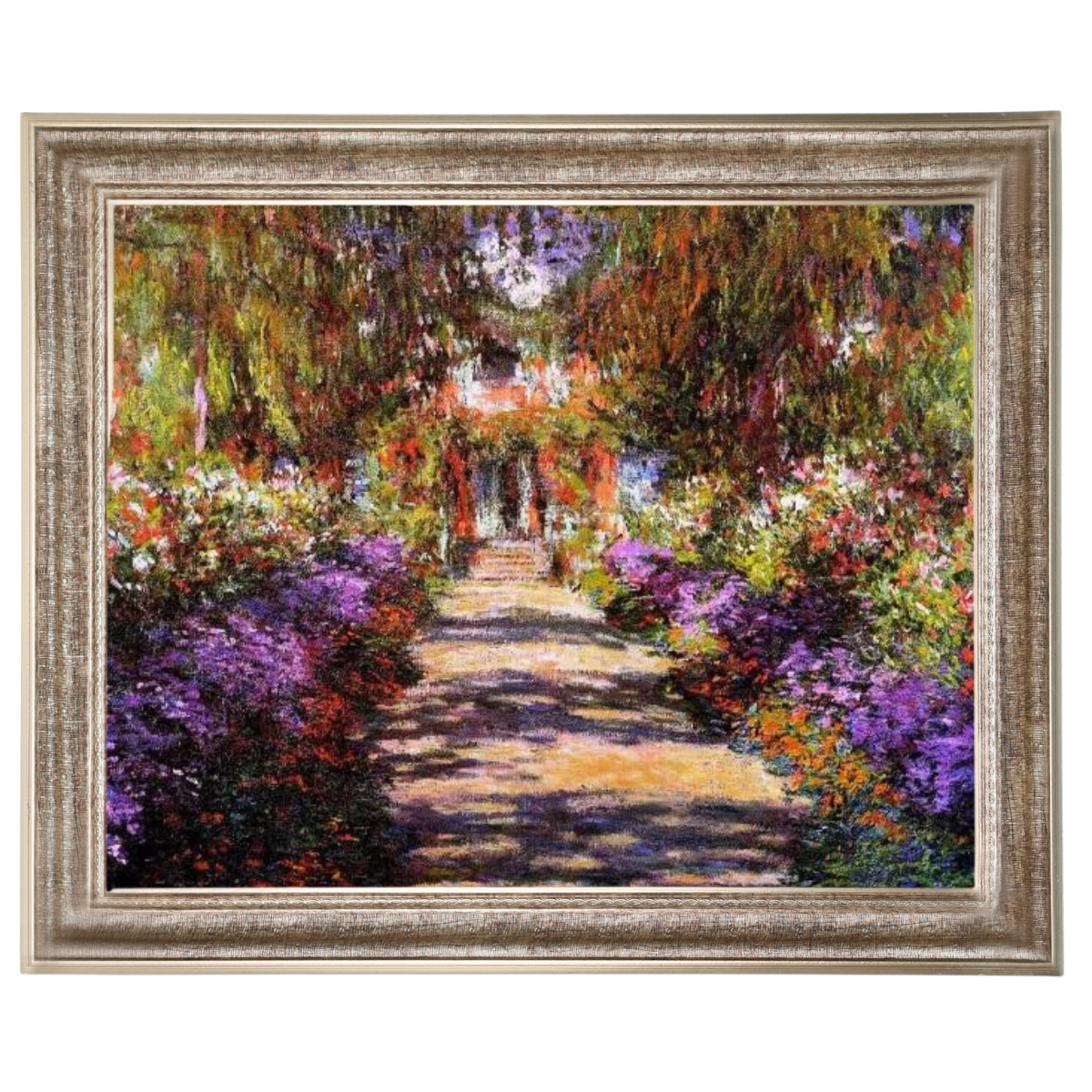 PFAD IN MONET'S GARDEN IN GIVERNY - Vintage Wandkunstdrucke Dekor für Wohnzimmer