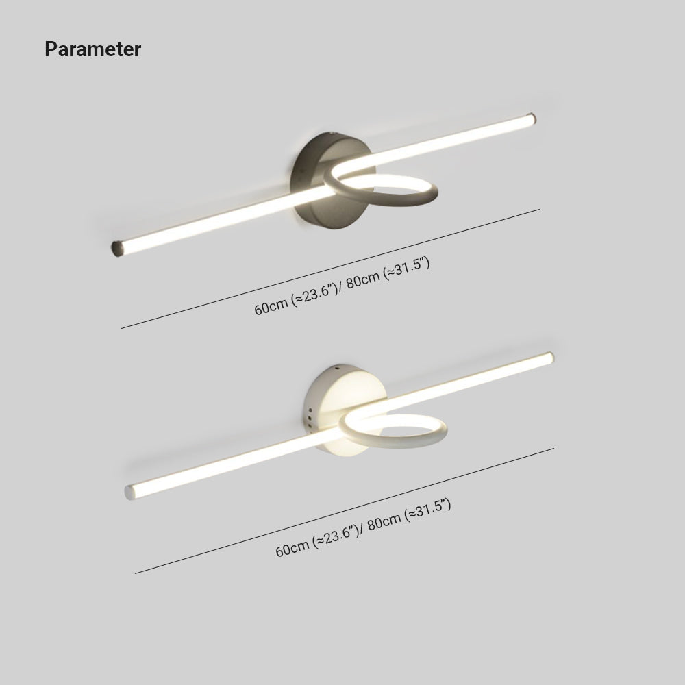 Leigh Minimalistische LED Wandleuchte Wohn/Esszimmer Schwarz/Weiß