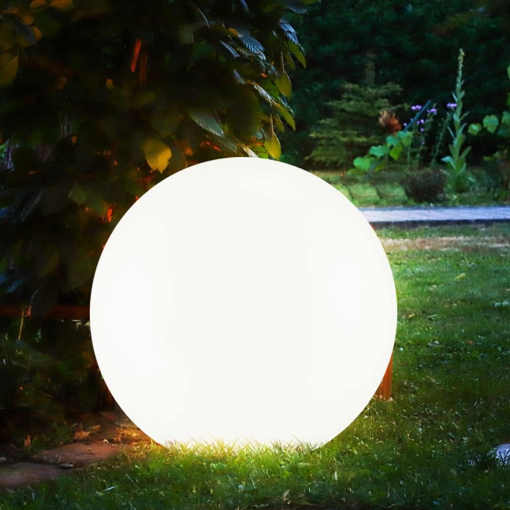 Elif Modern Kugel LED Wasserdichte RGB Außenleuchte Stehlampe Weiß