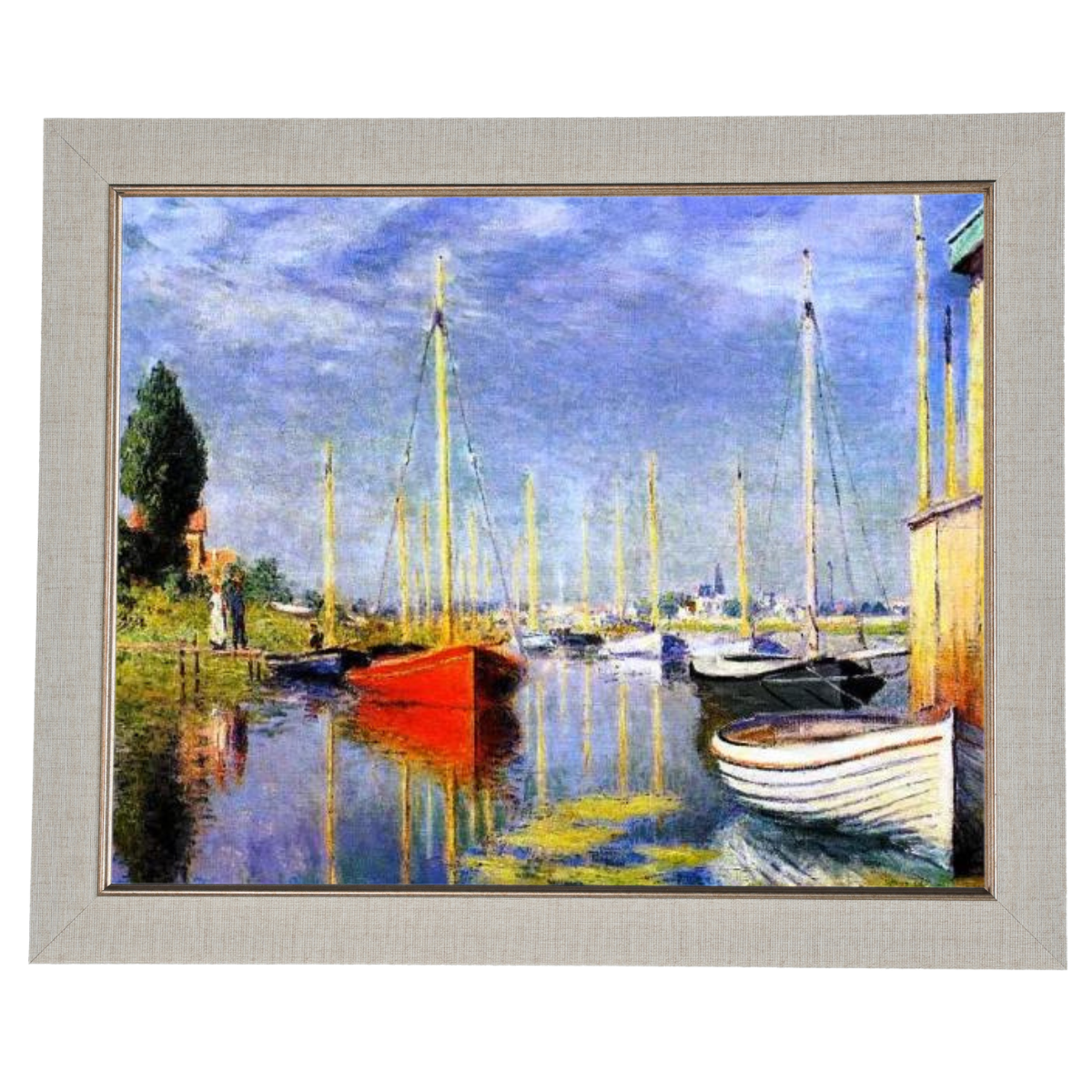 Yachts At Argenteuil - Vintage Wandkunstdrucke Dekor für Wohnzimmer