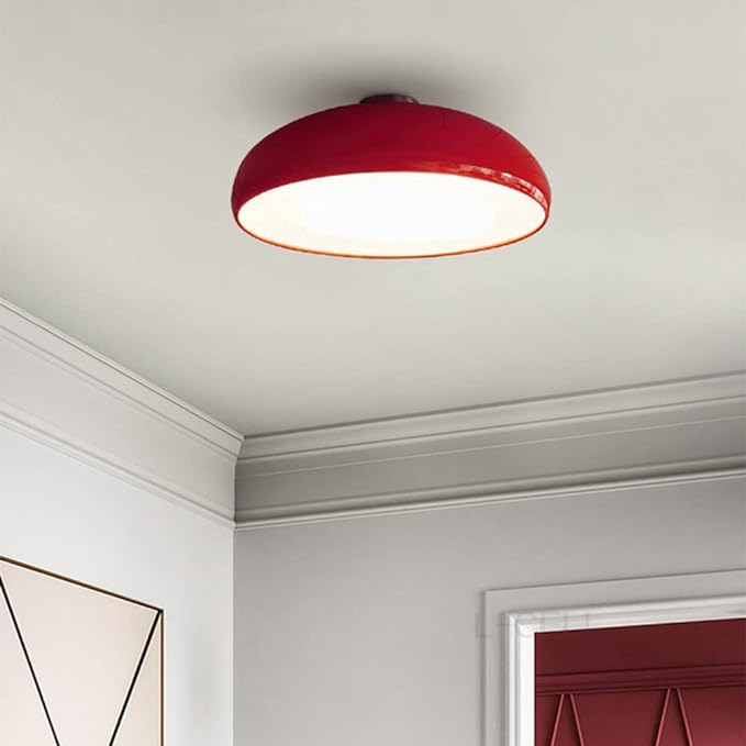Morandi Vintage LED Deckenleuchte Weiß/Schwarz/Rot/Orange Metall Schlafzimmer/Wohnzimmer
