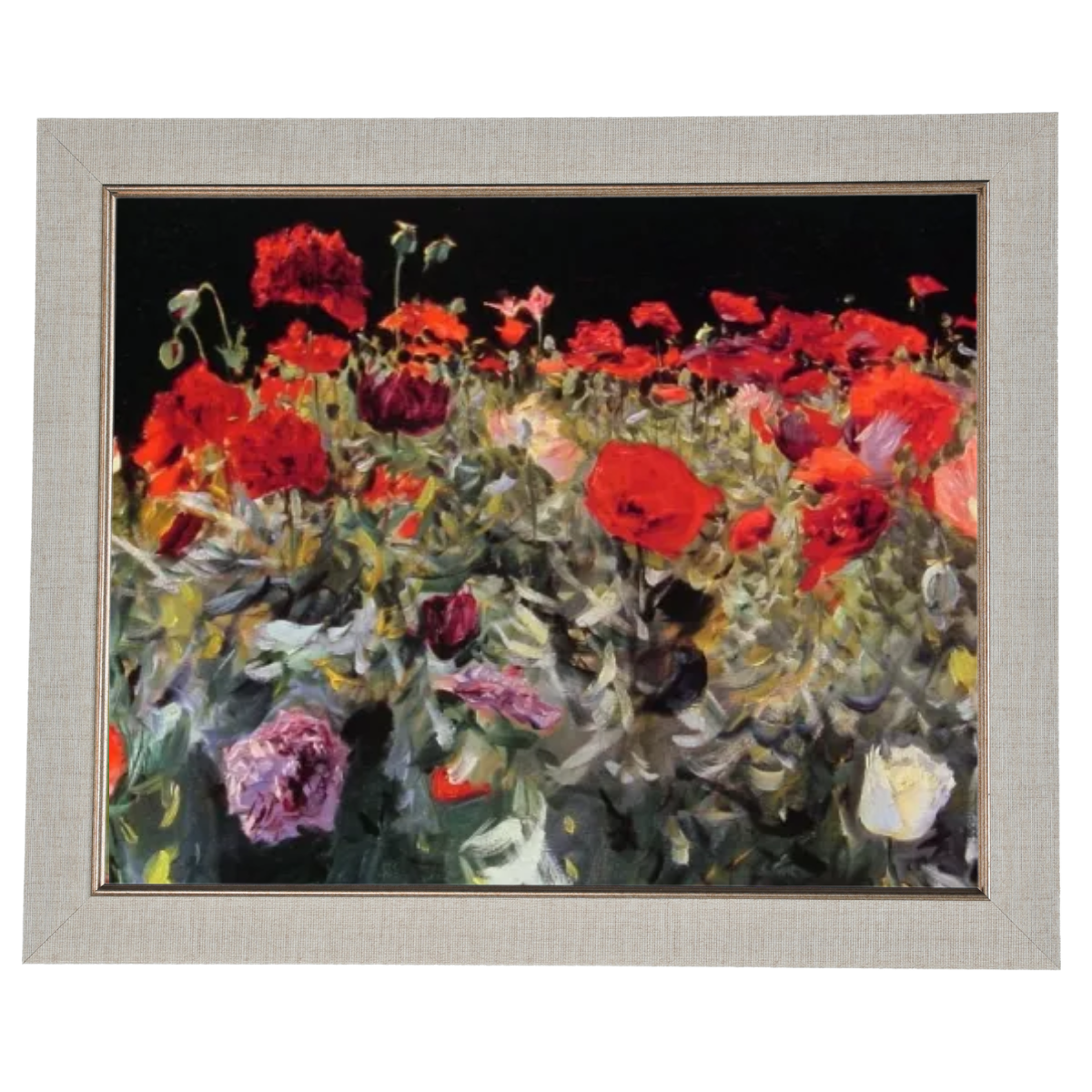 Poppies- Metall Blumen Wandkunstdrucke Dekor für Wohnzimmer