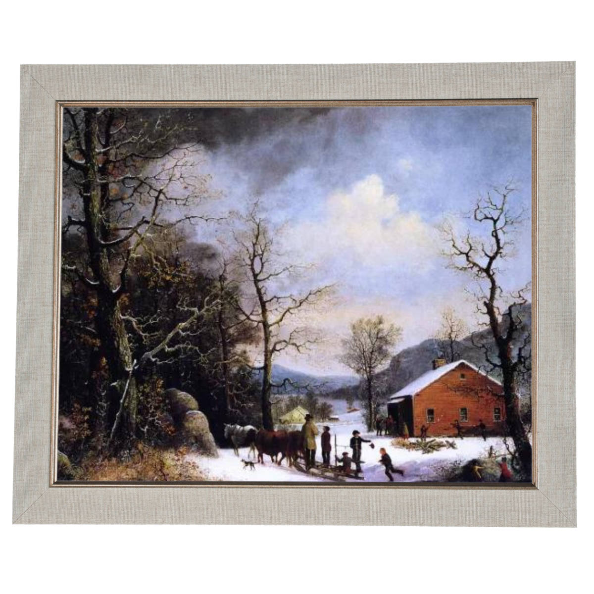 WINTER SCENE - Vintage Winter Wandkunstdrucke Dekor für Wohnzimmer