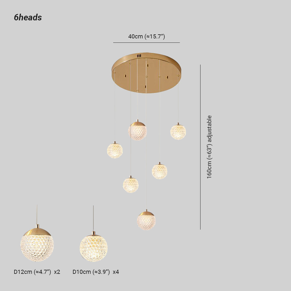 Jibril Design/Modern LED Pendelleuchte Schlafzimmer/Esszimmer Gold